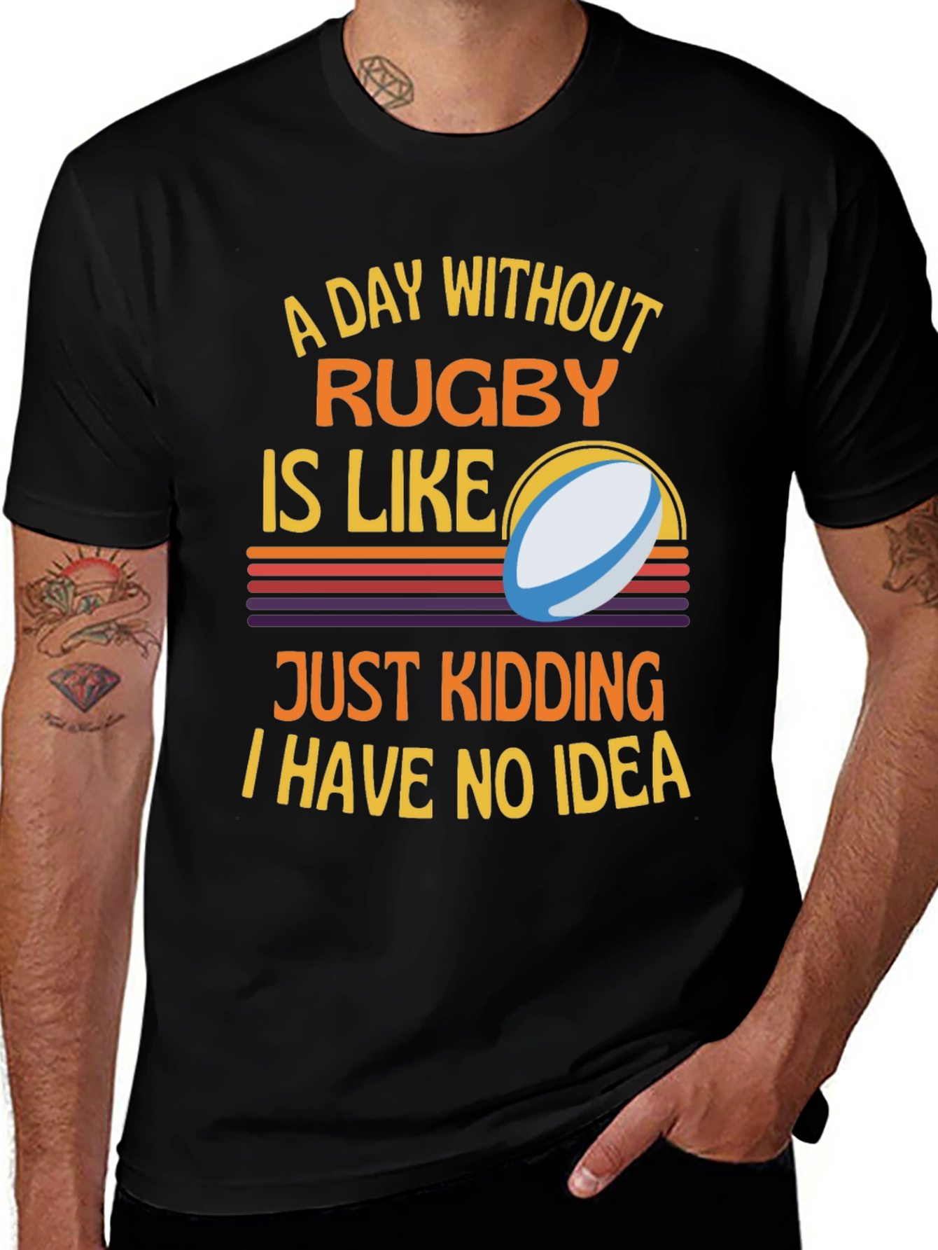 Variant 19 of Rugby Humor T-Shirt: A Day Without Rugby