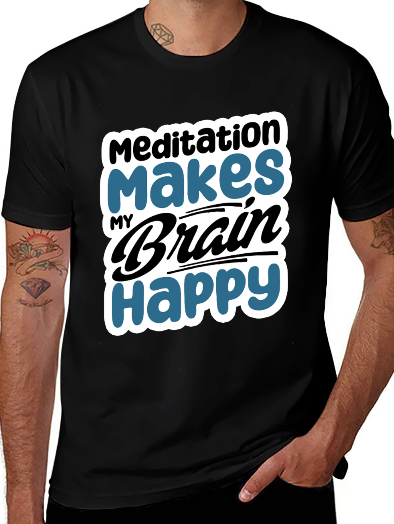 Variant 16 of Meditation Makes My Brain Happy T-Shirt