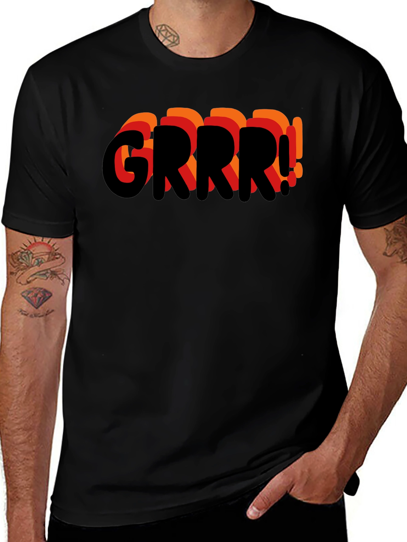 Variant 22 of Grrr! Graphic Print Men's T-Shirt