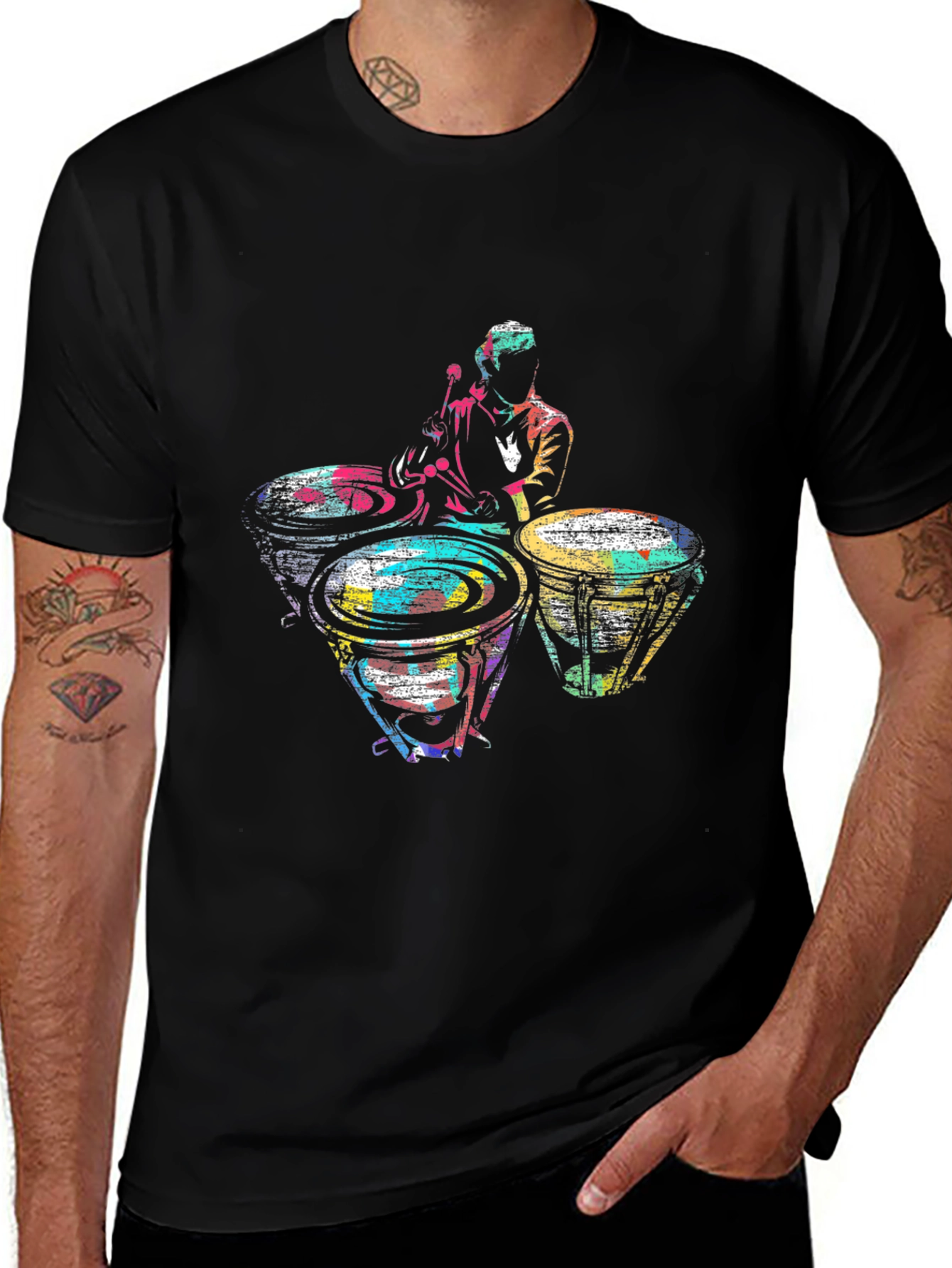 Variant 26 of Colorful Drums Graphic Tee
