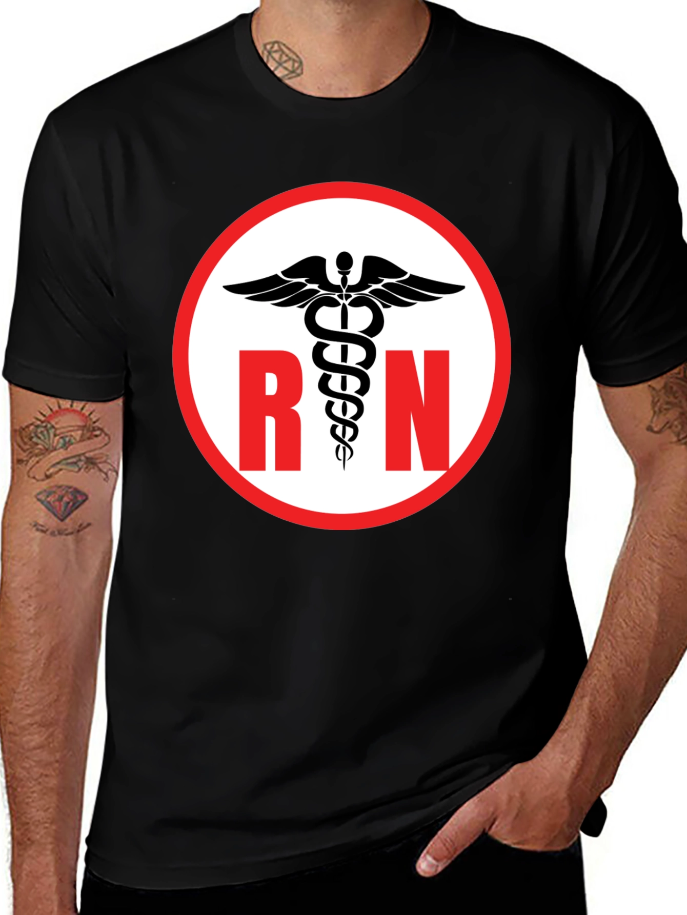 RN Caduceus T-Shirt - Registered Nurse Graphic Tee
