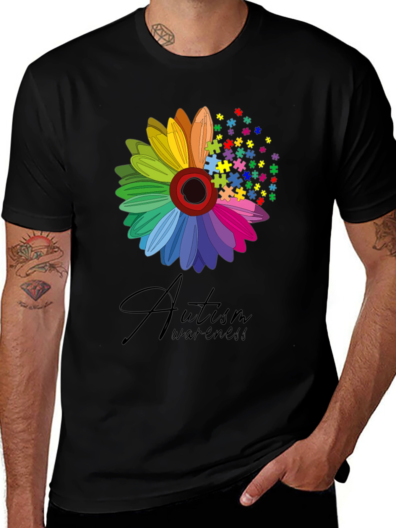 Variant 3 of Autism Awareness Flower T-Shirt