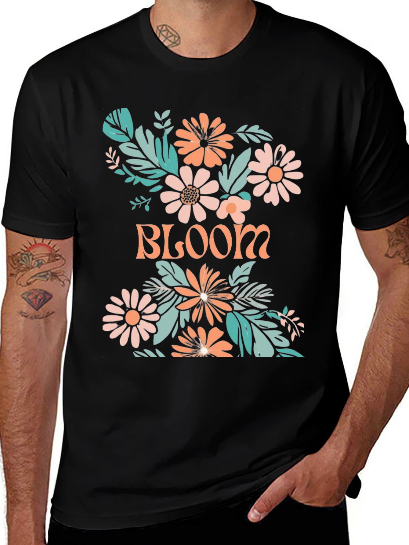 Variant 17 of Floral Bloom Graphic Tee - Trendy Women's T-Shirt