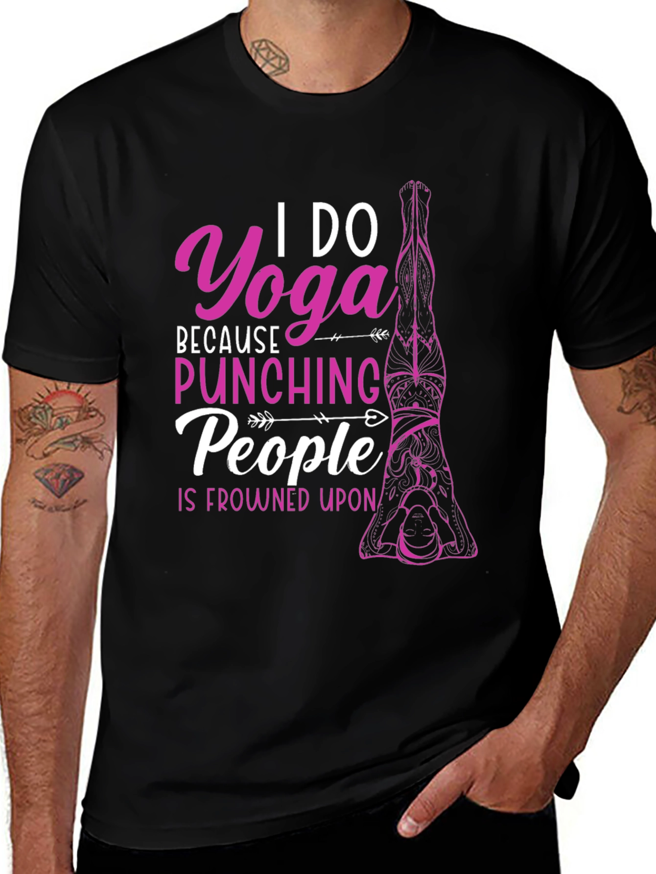 Variant 15 of Yoga Punching People Graphic T-Shirt