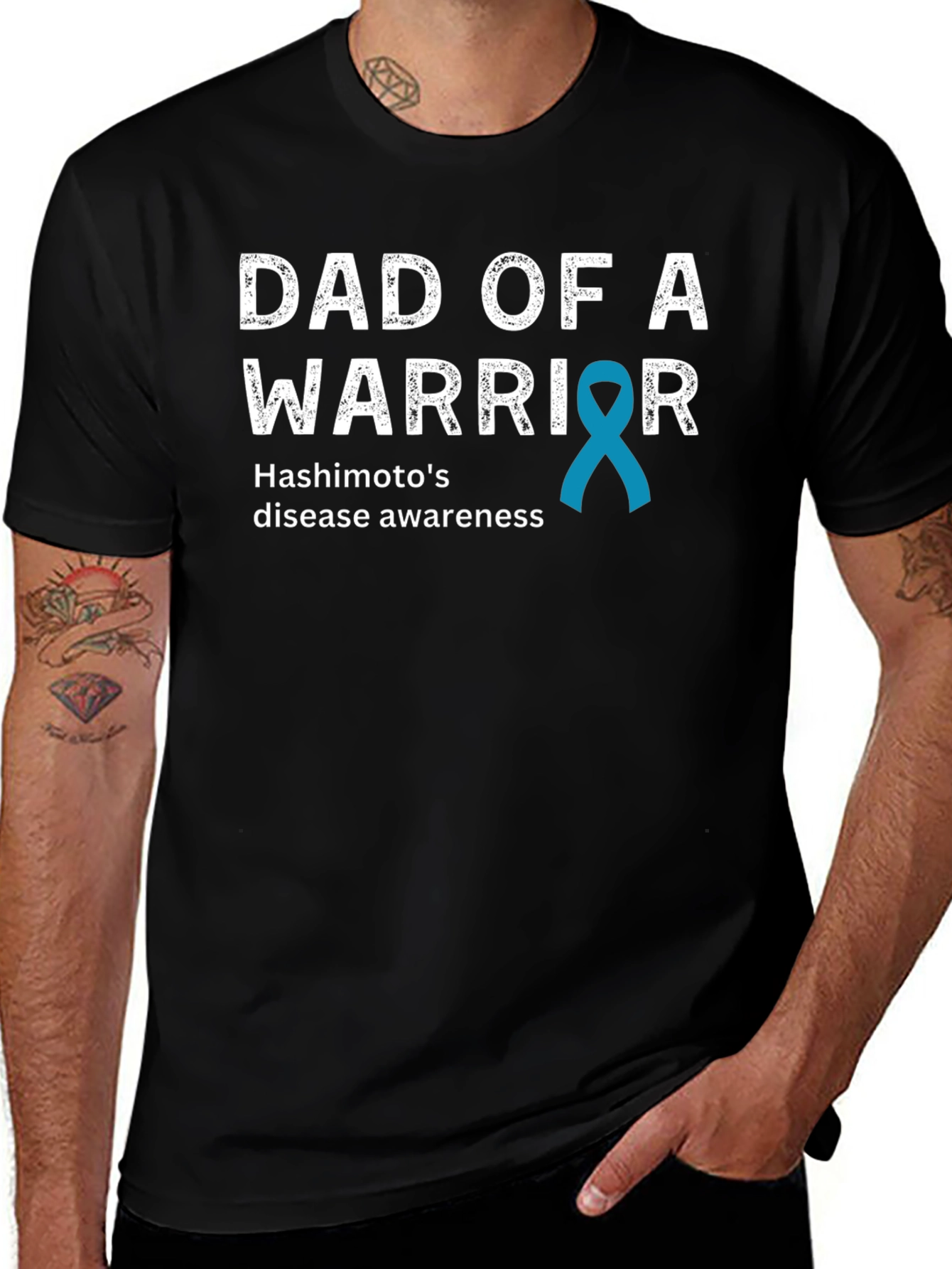 Variant 9 of Dad of a Warrior: Hashimoto's Awareness T-Shirt