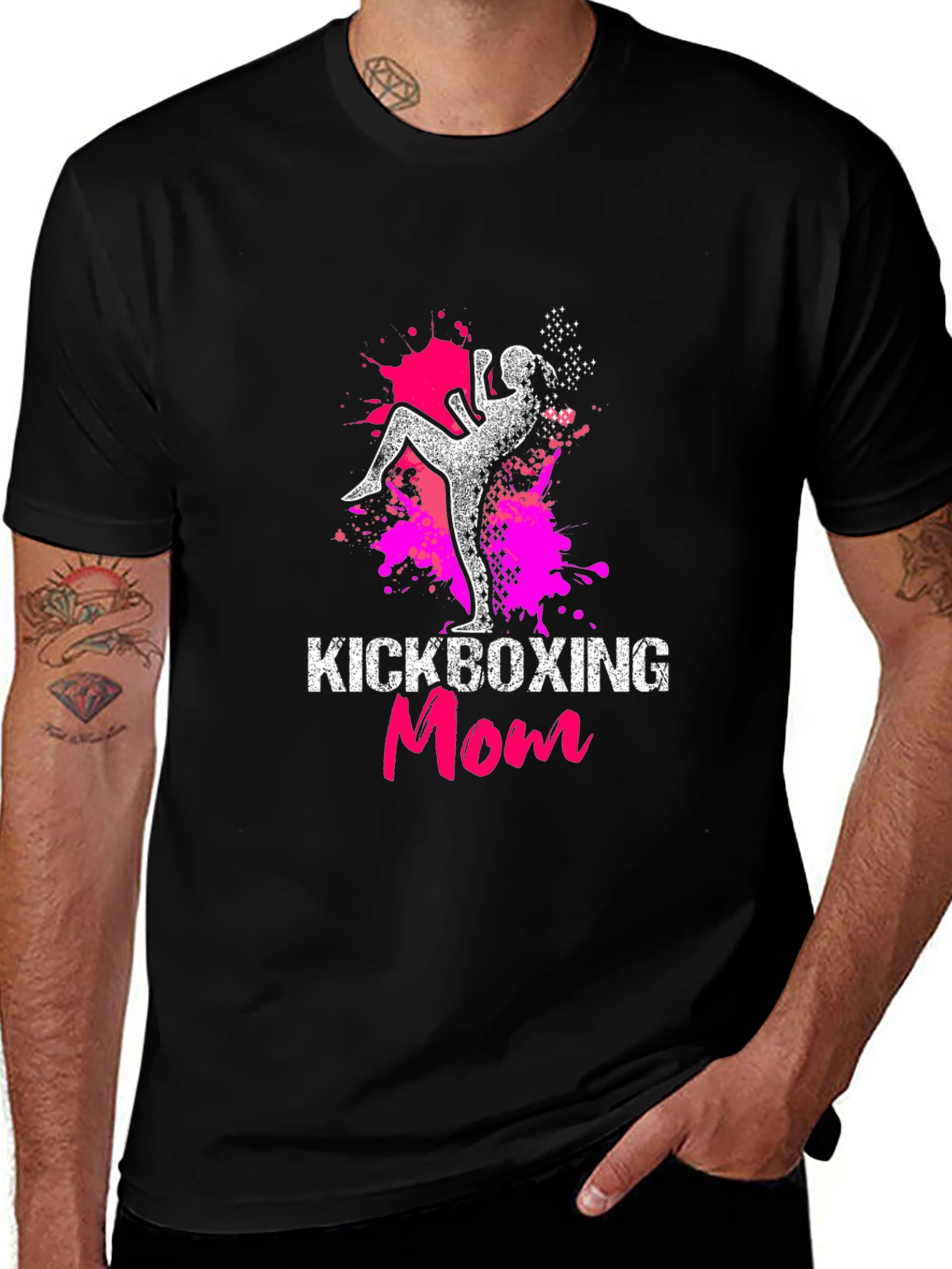 Variant 28 of Kickboxing Mom Graphic Tee - Martial Arts Women's T-Shirt