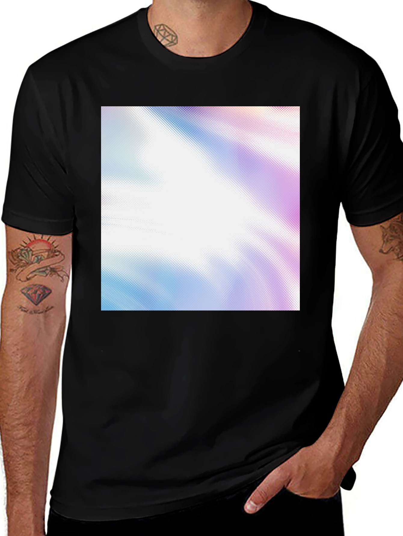 Variant 27 of Abstract Design Black Tee