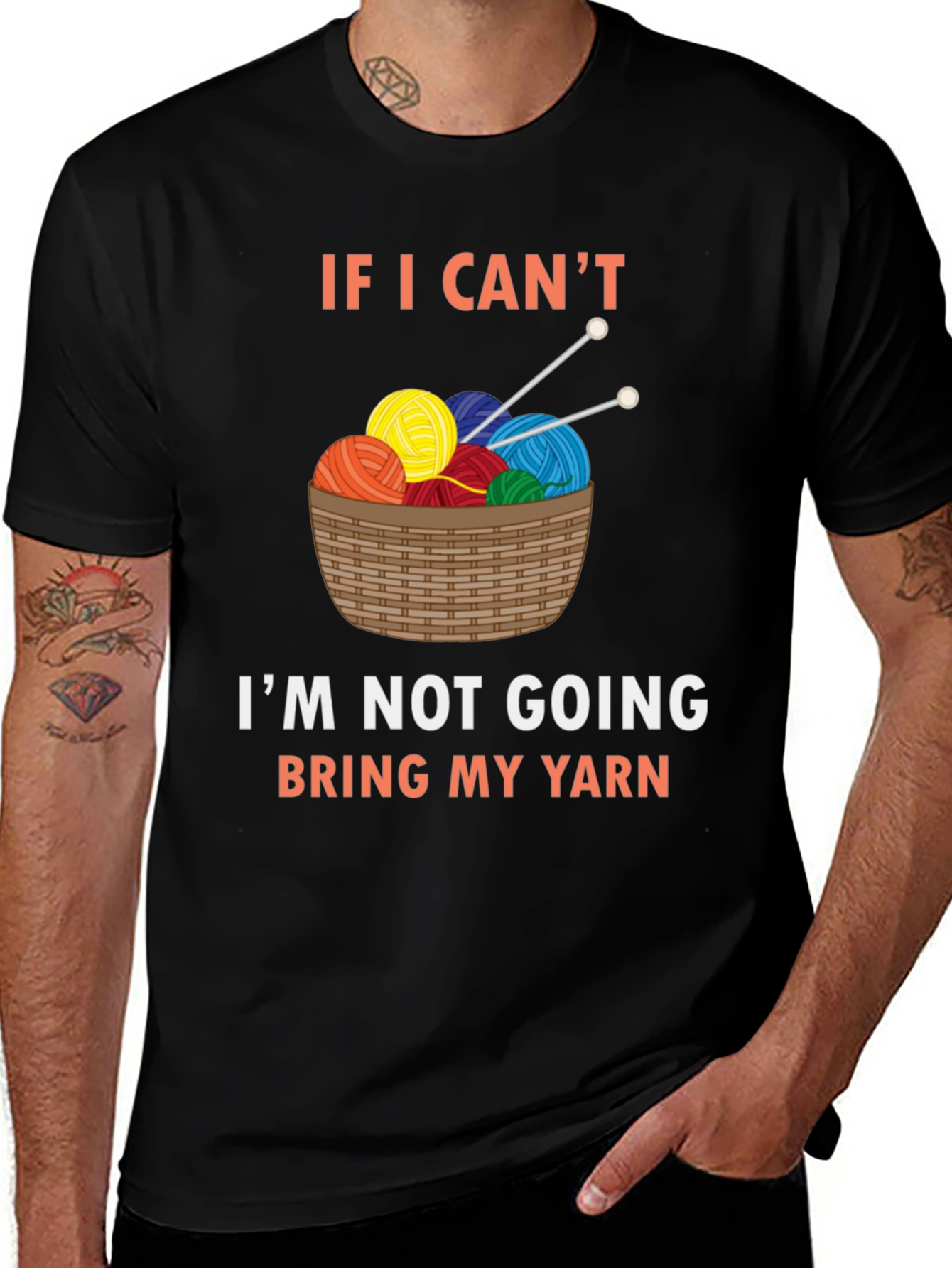 Variant 25 of Knitting Lover's T-Shirt - Yarn Basket Tee