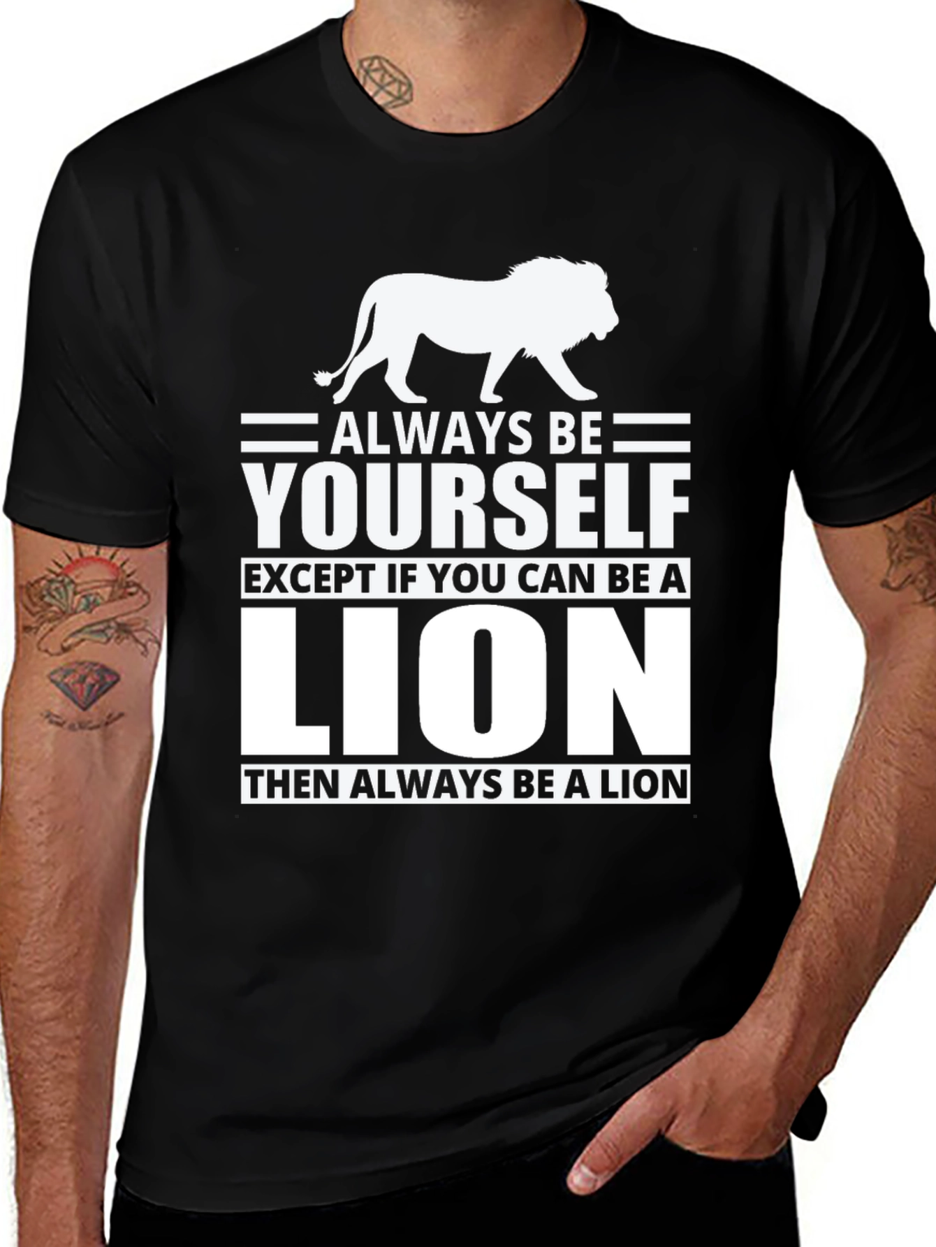 Variant 7 of Always Be Yourself Lion Graphic Tee