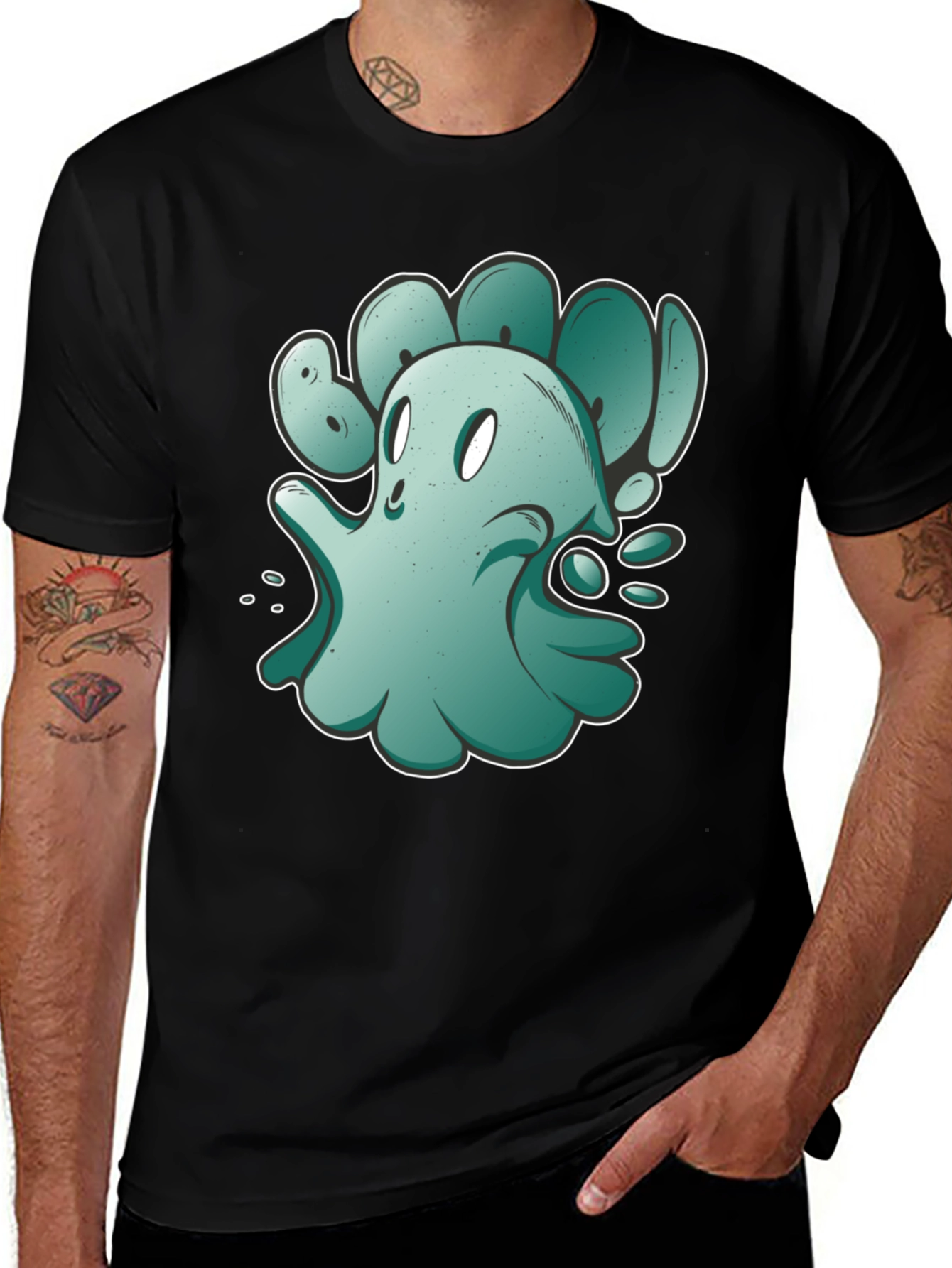 Variant 28 of Ghost Graphic Black T-Shirt