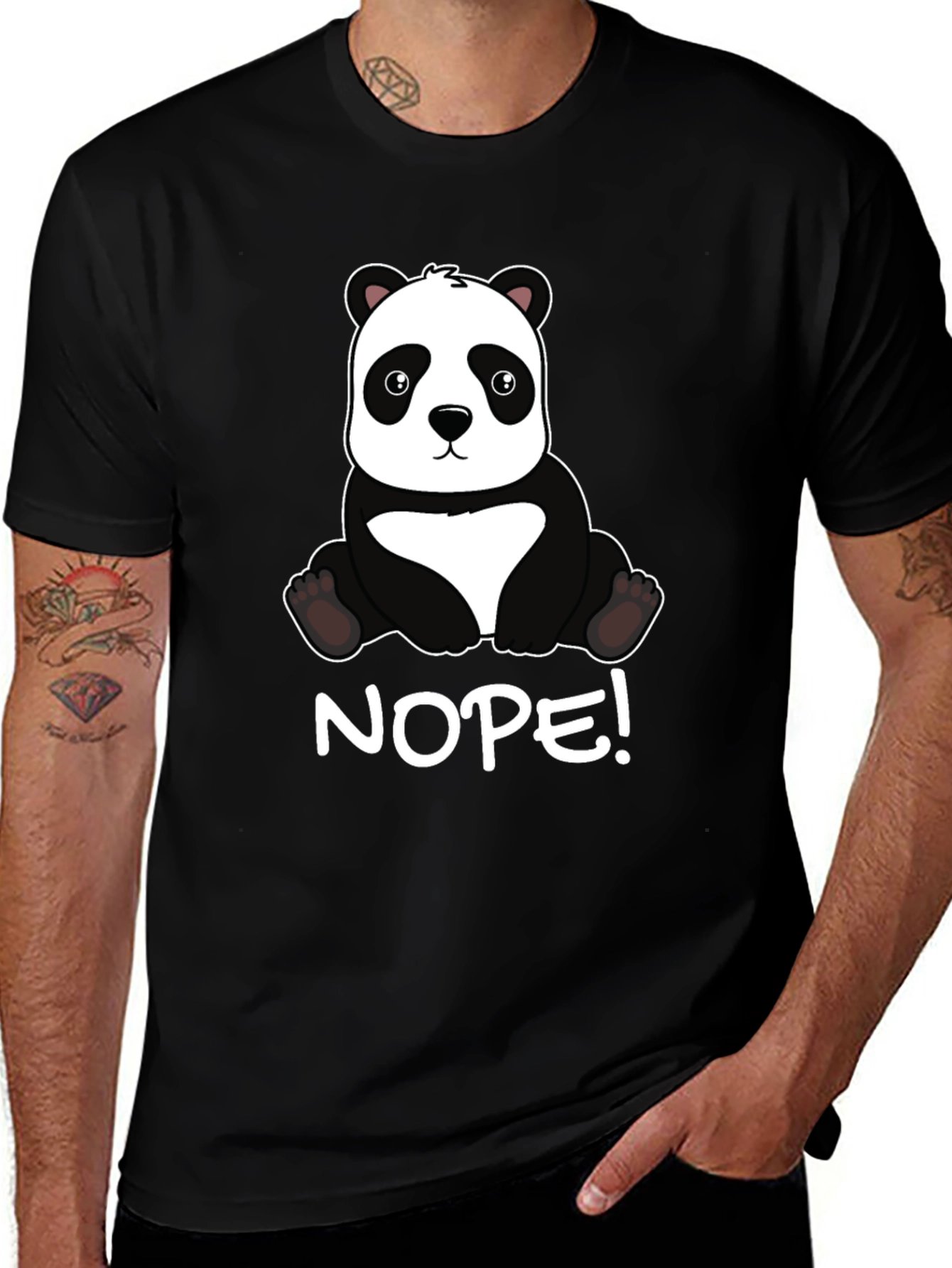 Variant 27 of Nope Panda Graphic Tee - Comfy Casual T-Shirt