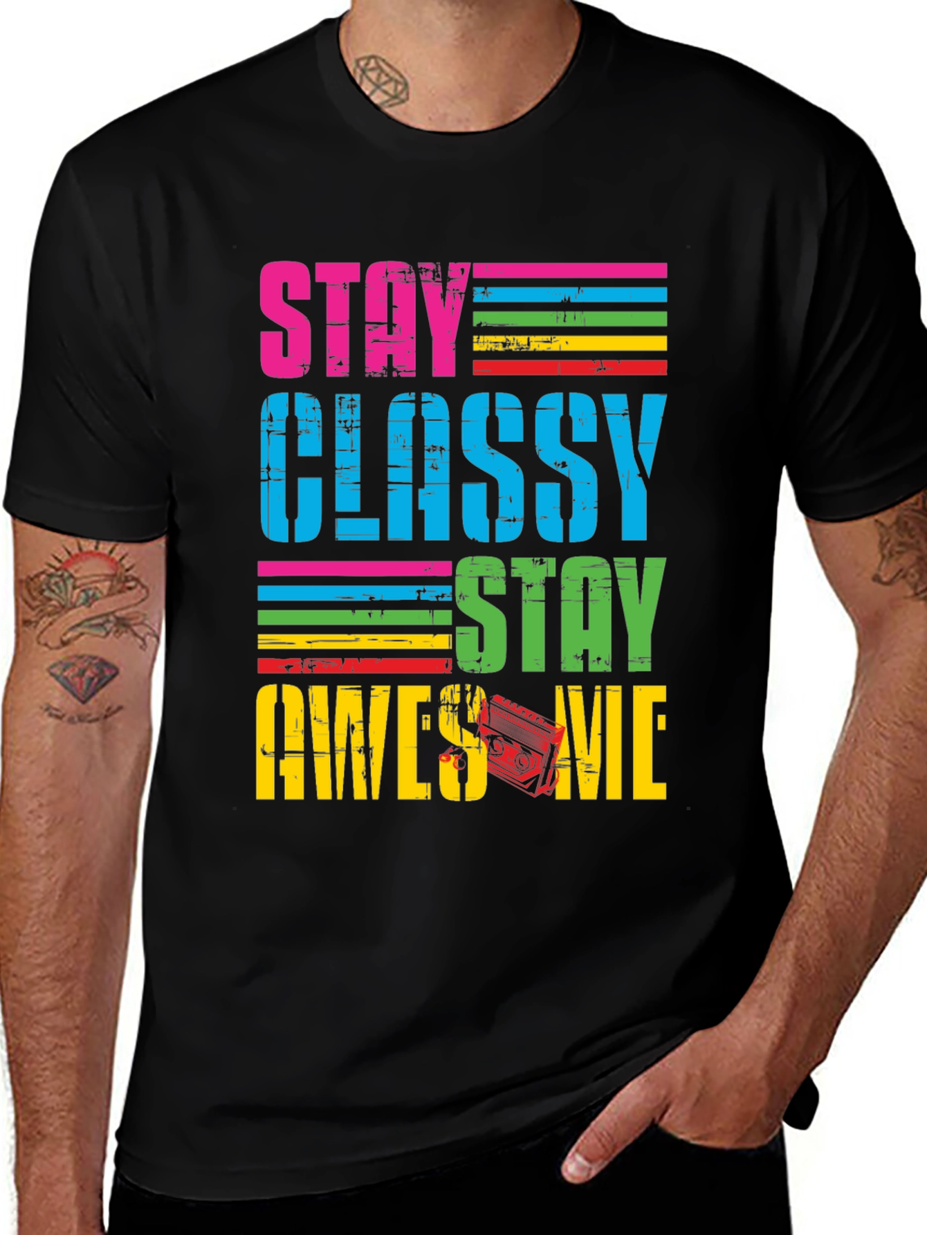Stay Classy Awesome Retro T-Shirt