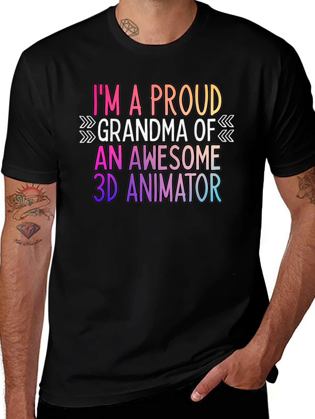 Proud Grandma 3D Animator Graphic Tee