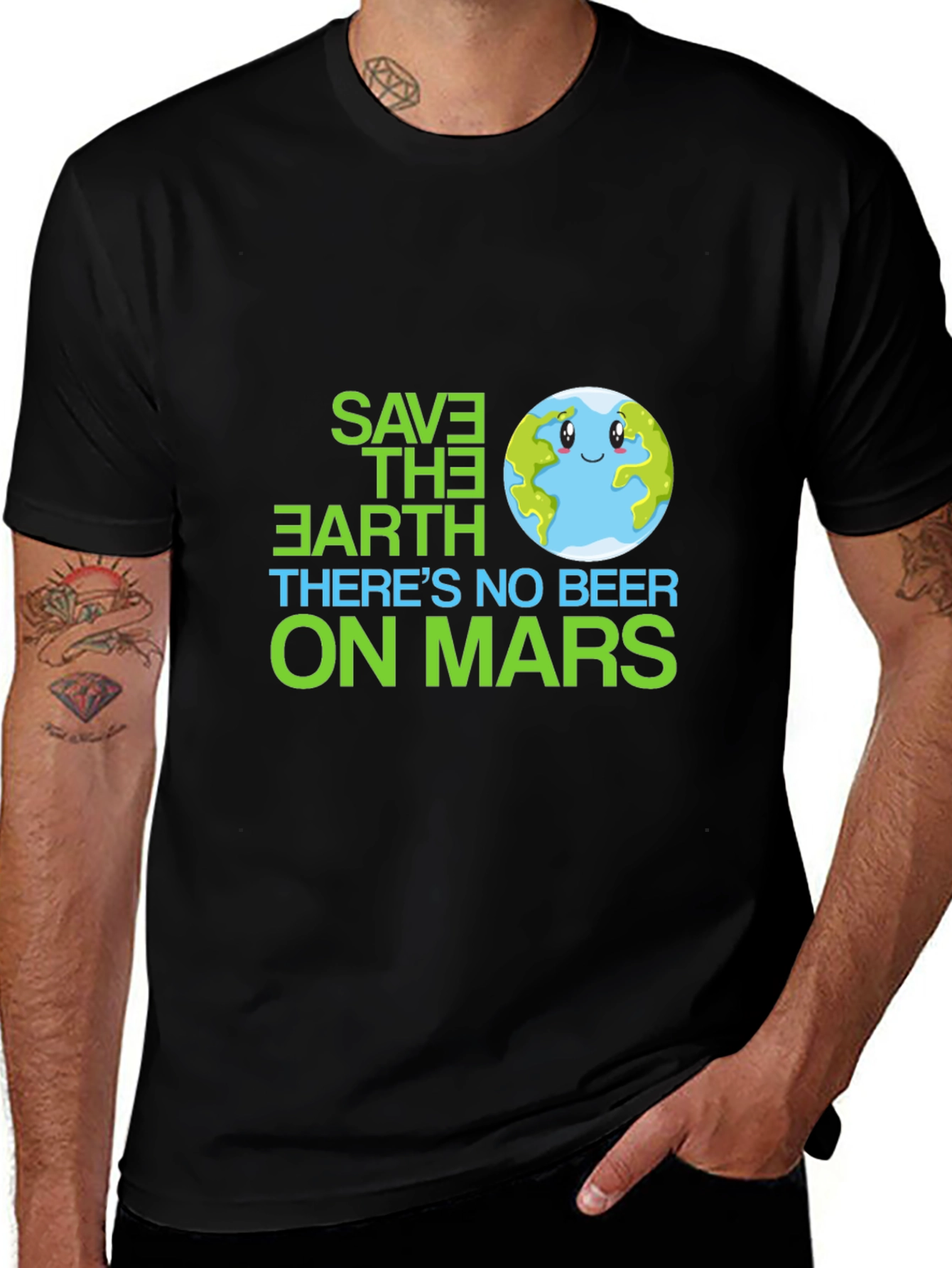 Variant 7 of Save the Earth T-Shirt - No Beer on Mars