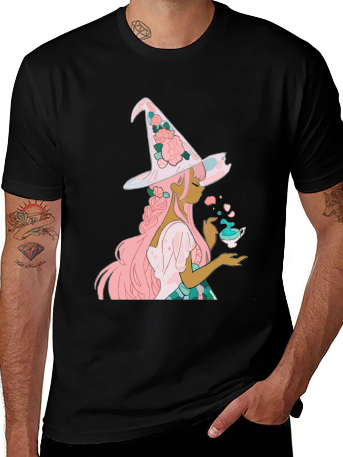 Variant 28 of Witch With Tea Cup Graphic Tee