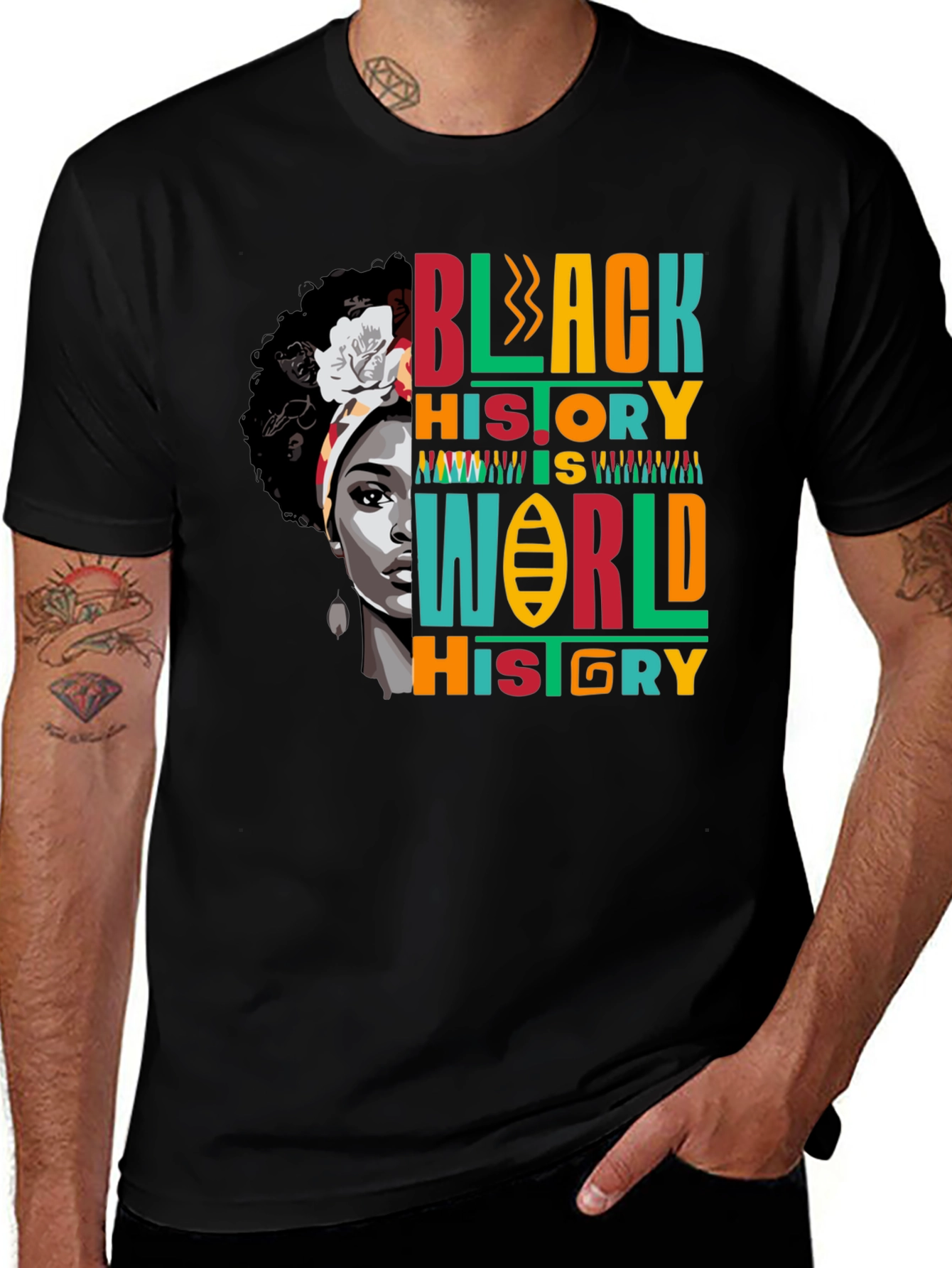 Black Black History is World History T-Shirt main image