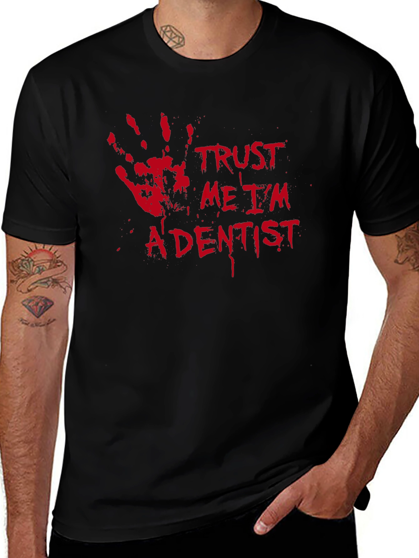 Black Trust Me I'm A Dentist Graphic T-Shirt main image
