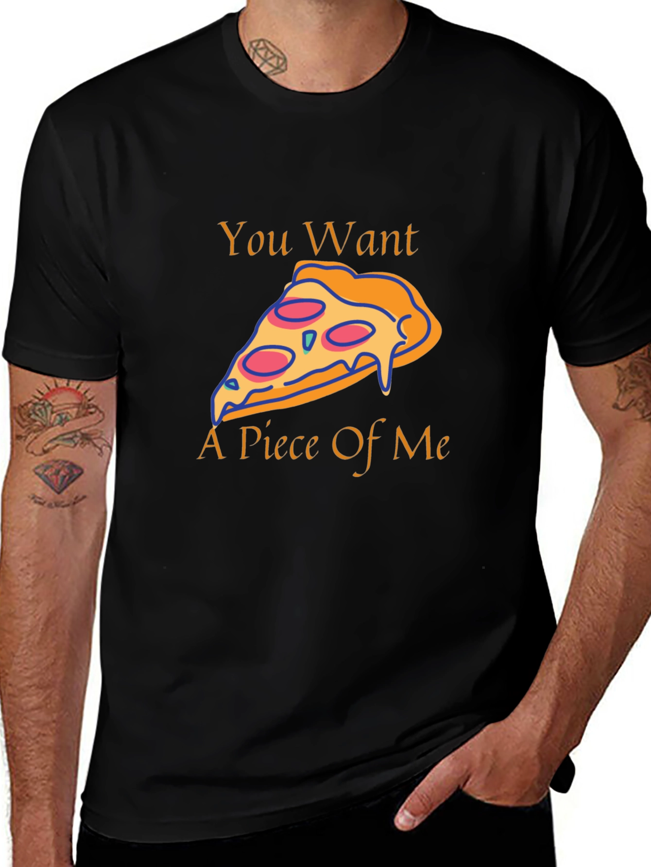 Variant 21 of Pizza Slice Graphic Tee - You Want A Piece Of Me
