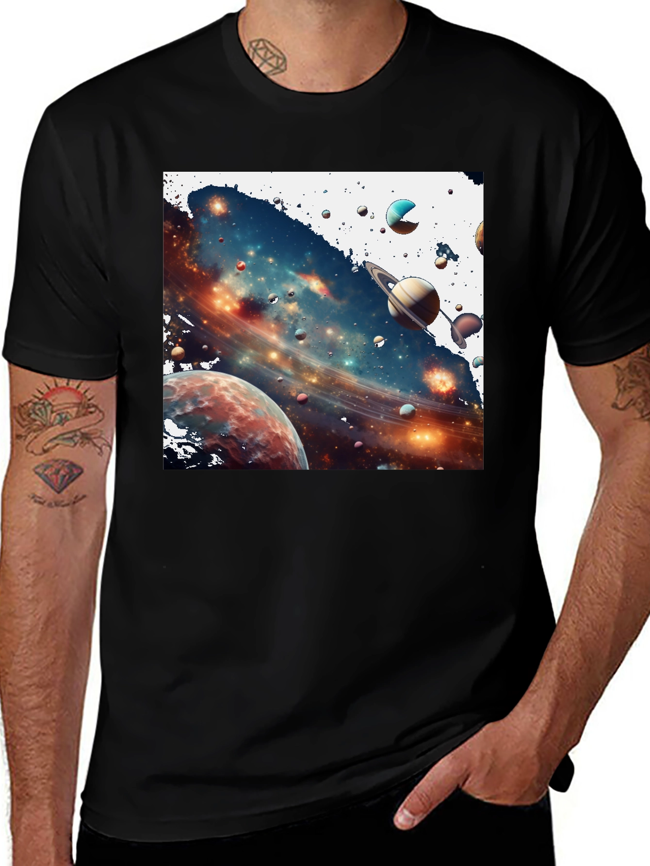 Variant 5 of Cosmic Planet T-Shirt - Explore the Universe!