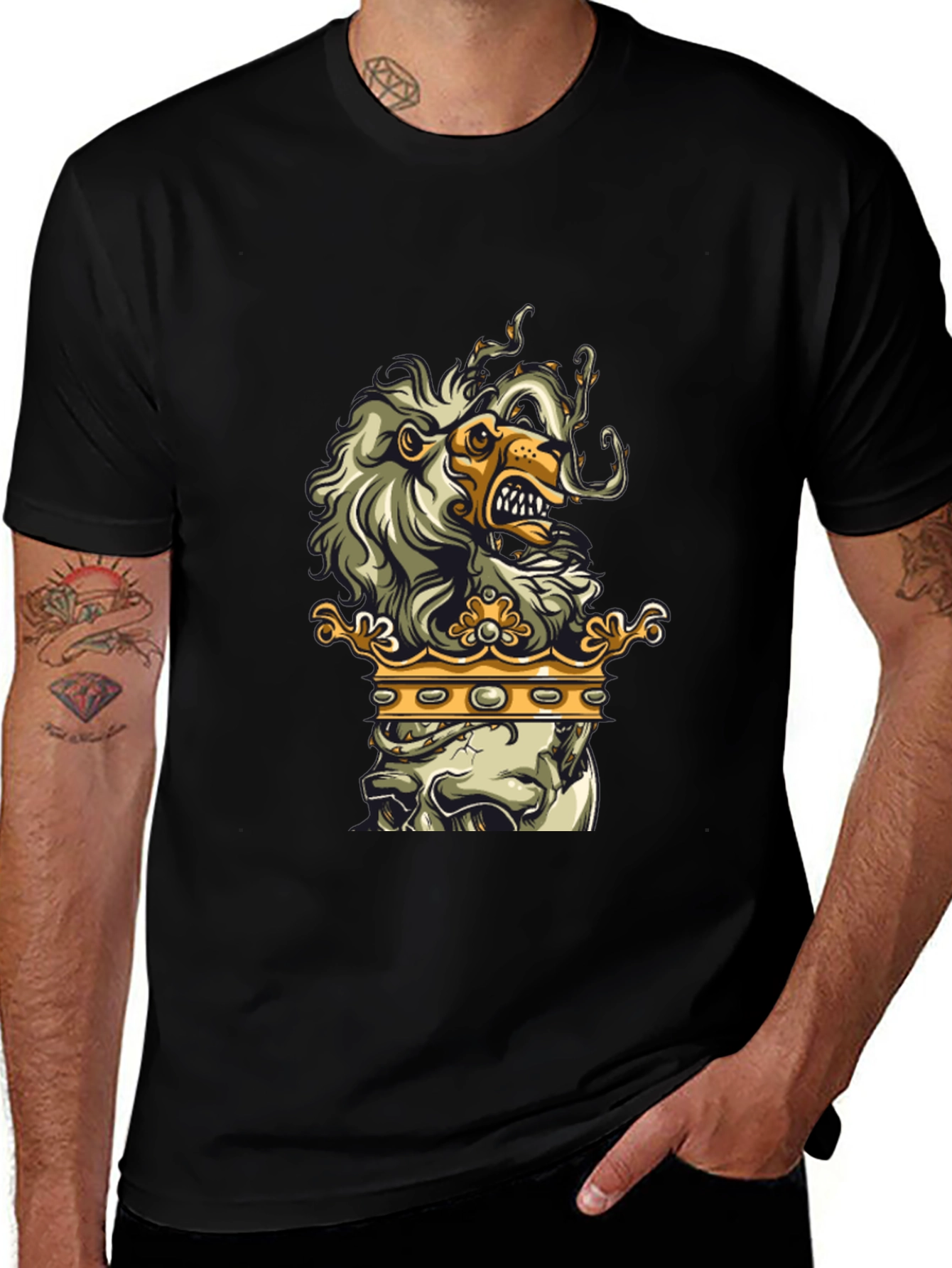 Variant 7 of Lion King Skull Graphic T-Shirt