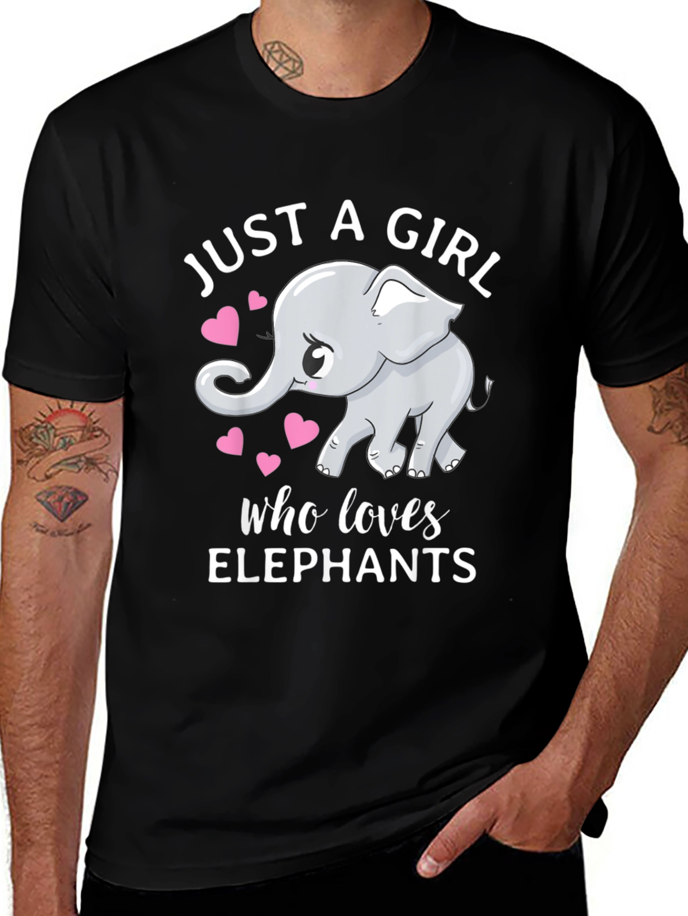 Variant 11 of Cute Elephant Lover T-Shirt - Just A Girl Who Loves Elephants