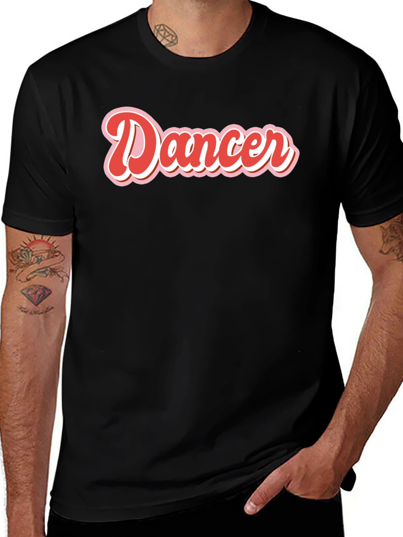 Black Dancer Graphic Tee - Retro Style main image