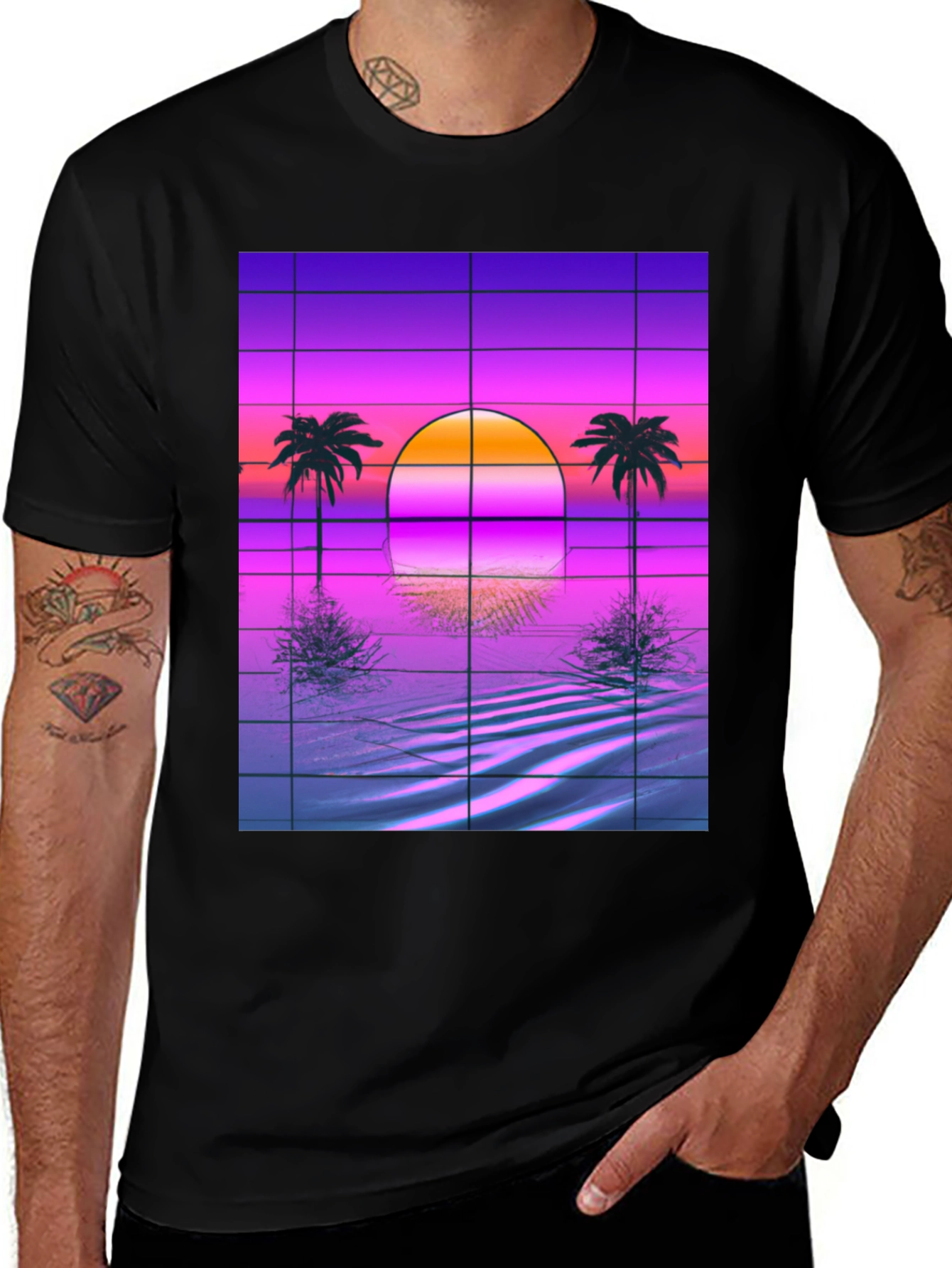 Variant 11 of Retro Sunset T-Shirt