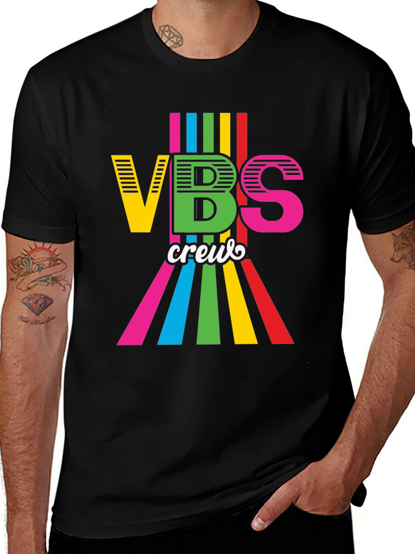 VBS Crew Colorful Graphic T-Shirt