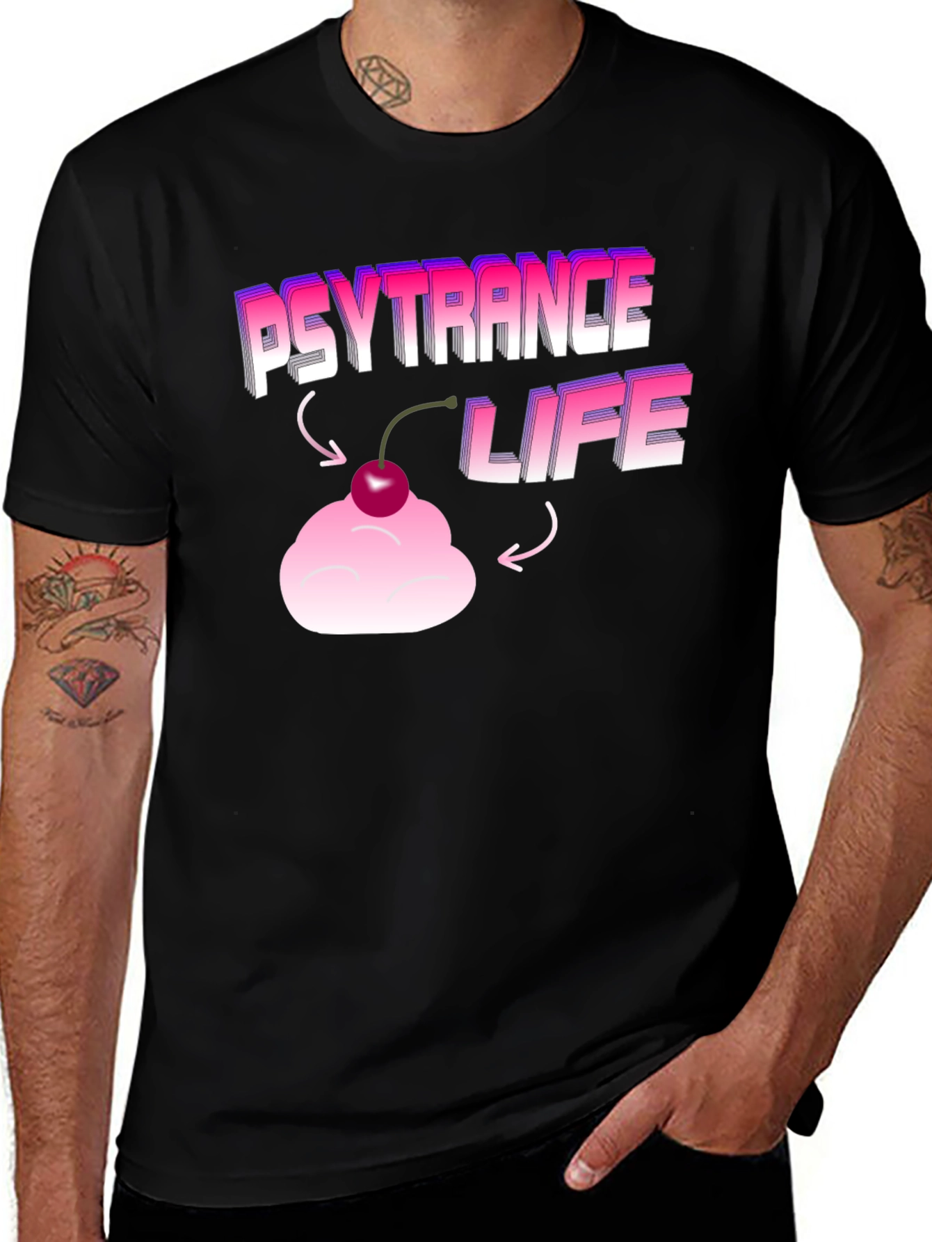 Variant 14 of Psytrance Life Cherry T-Shirt