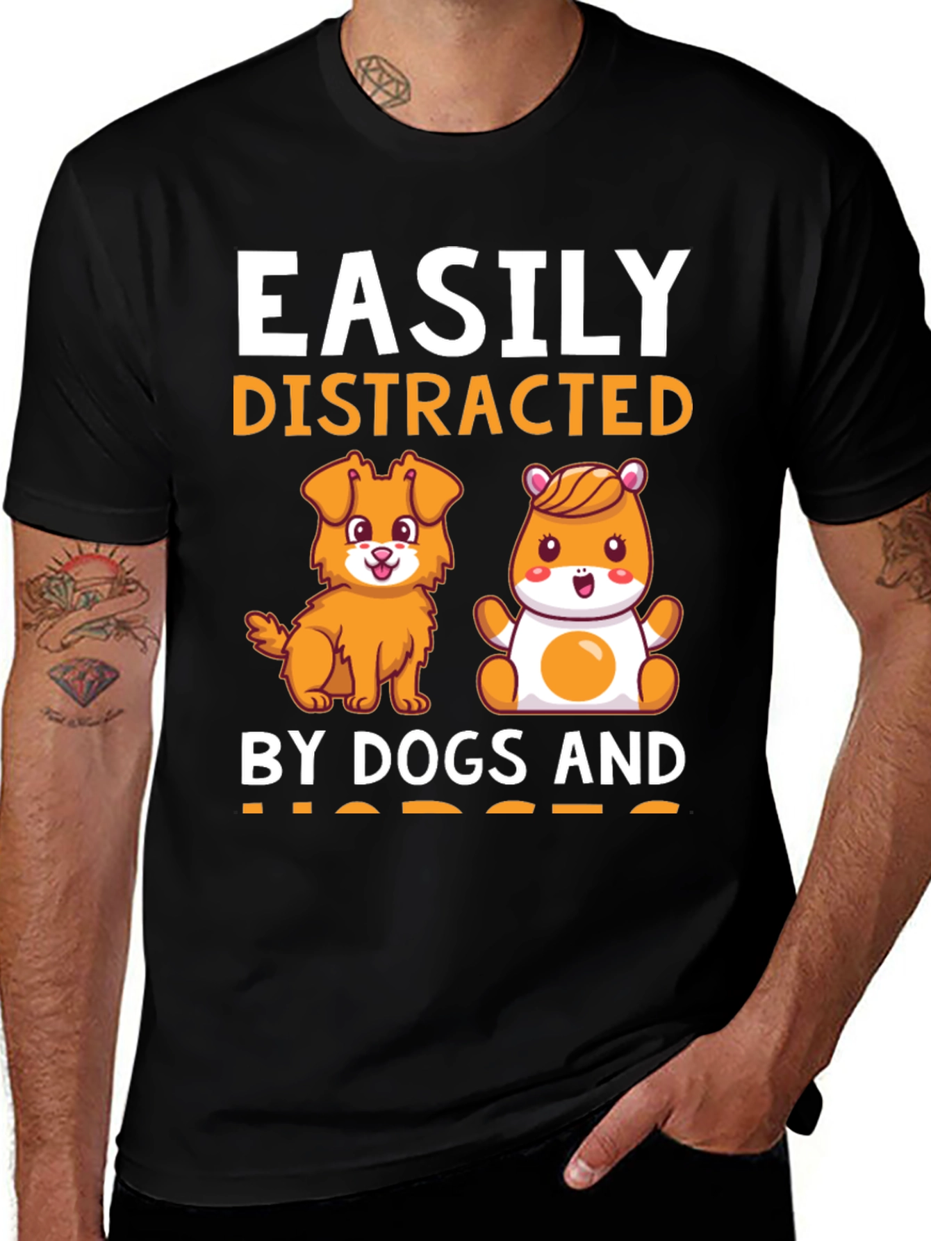 Variant 26 of Easily Distracted By Dogs and Hamsters Graphic Tee