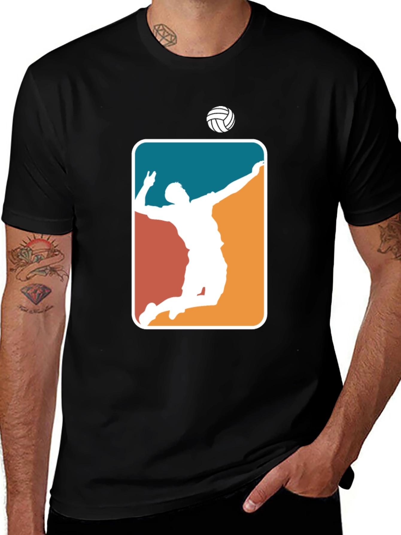 Variant 7 of Volleyball Player Graphic Tee - Athletic Fit