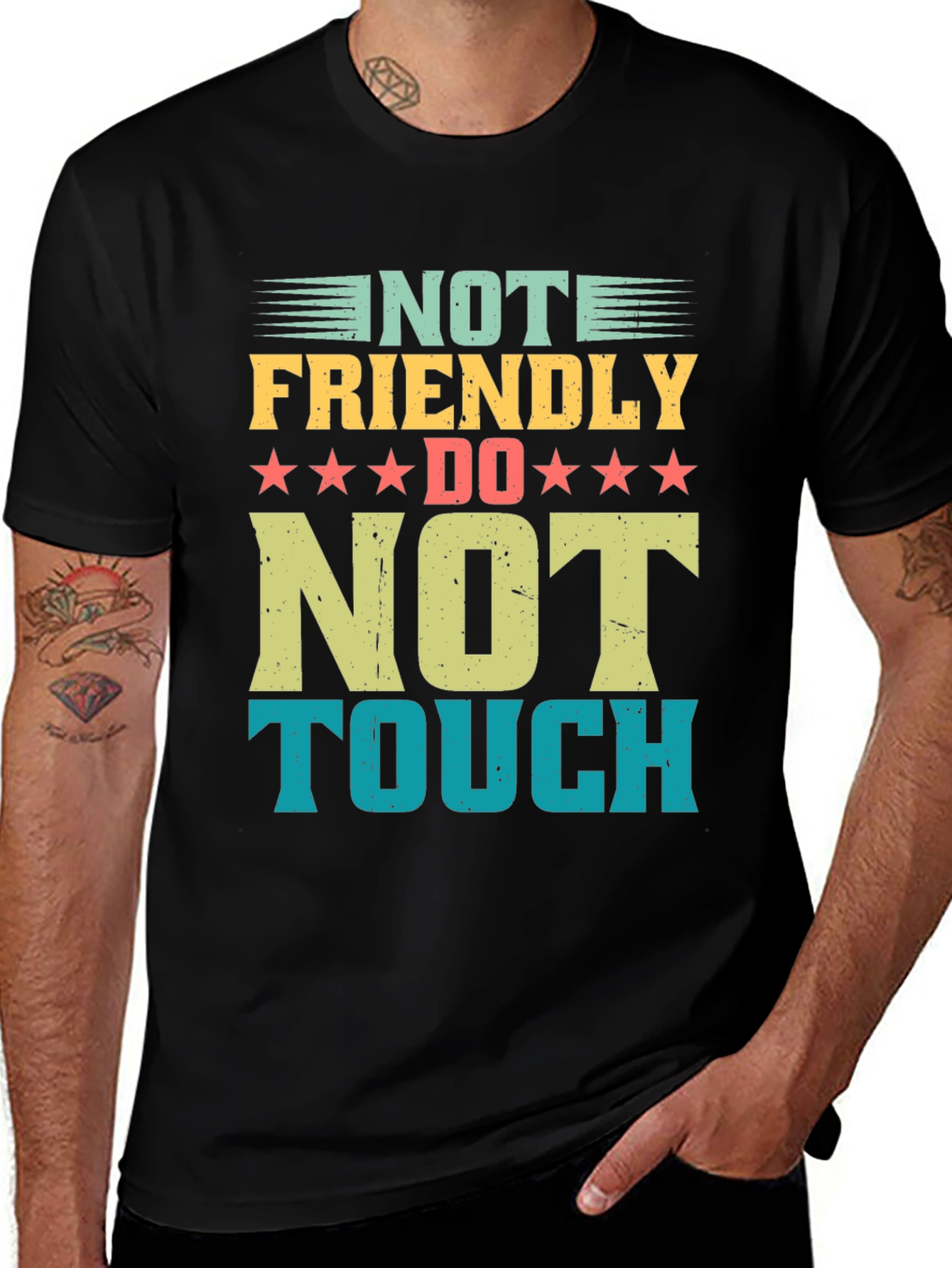 Variant 19 of Not Friendly Do Not Touch Graphic T-Shirt