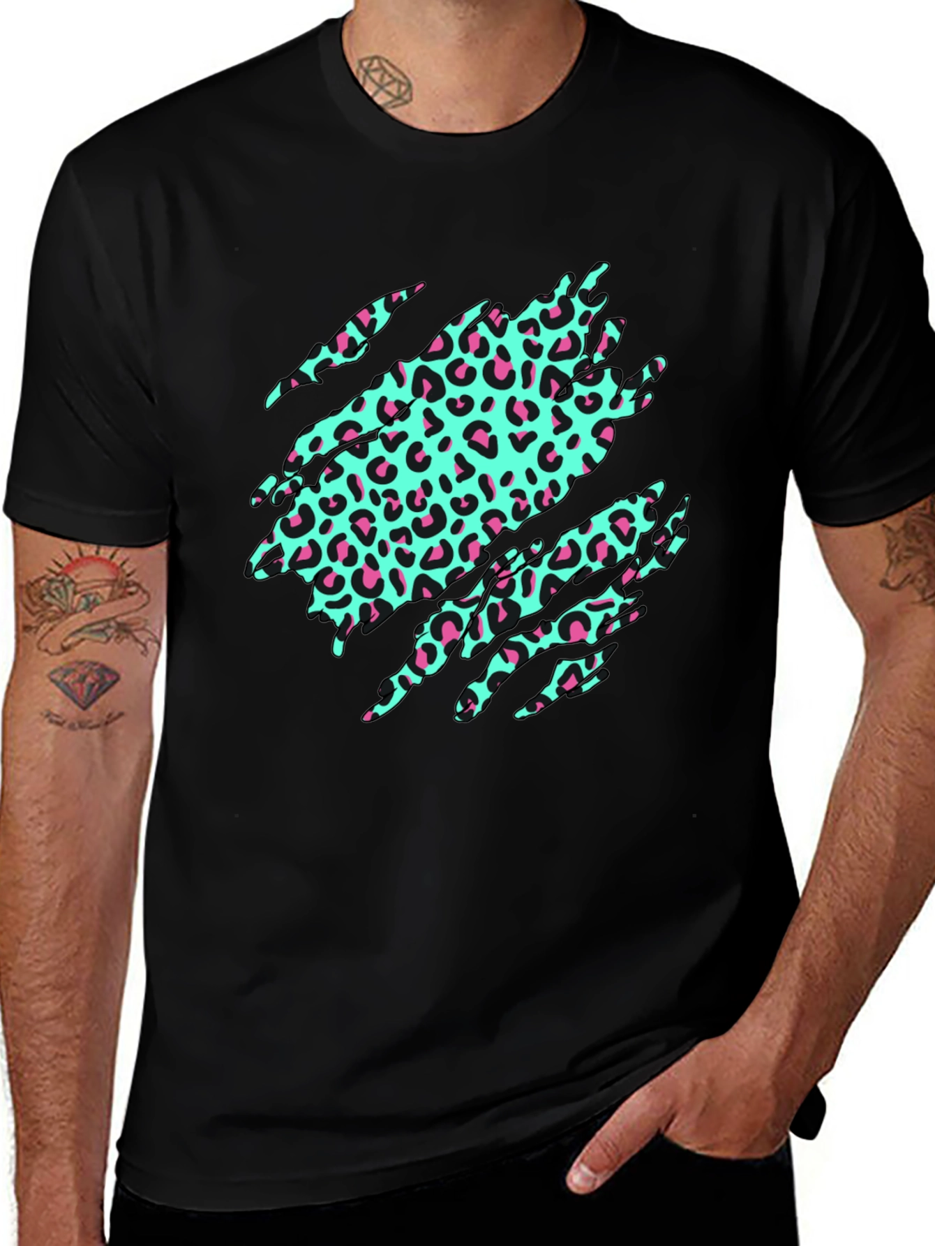 Variant 22 of Leopard Print Graphic Tee - Funky & Stylish