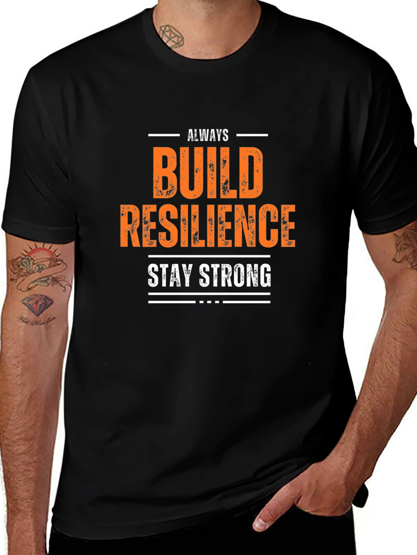 Variant 24 of Build Resilience Black T-Shirt