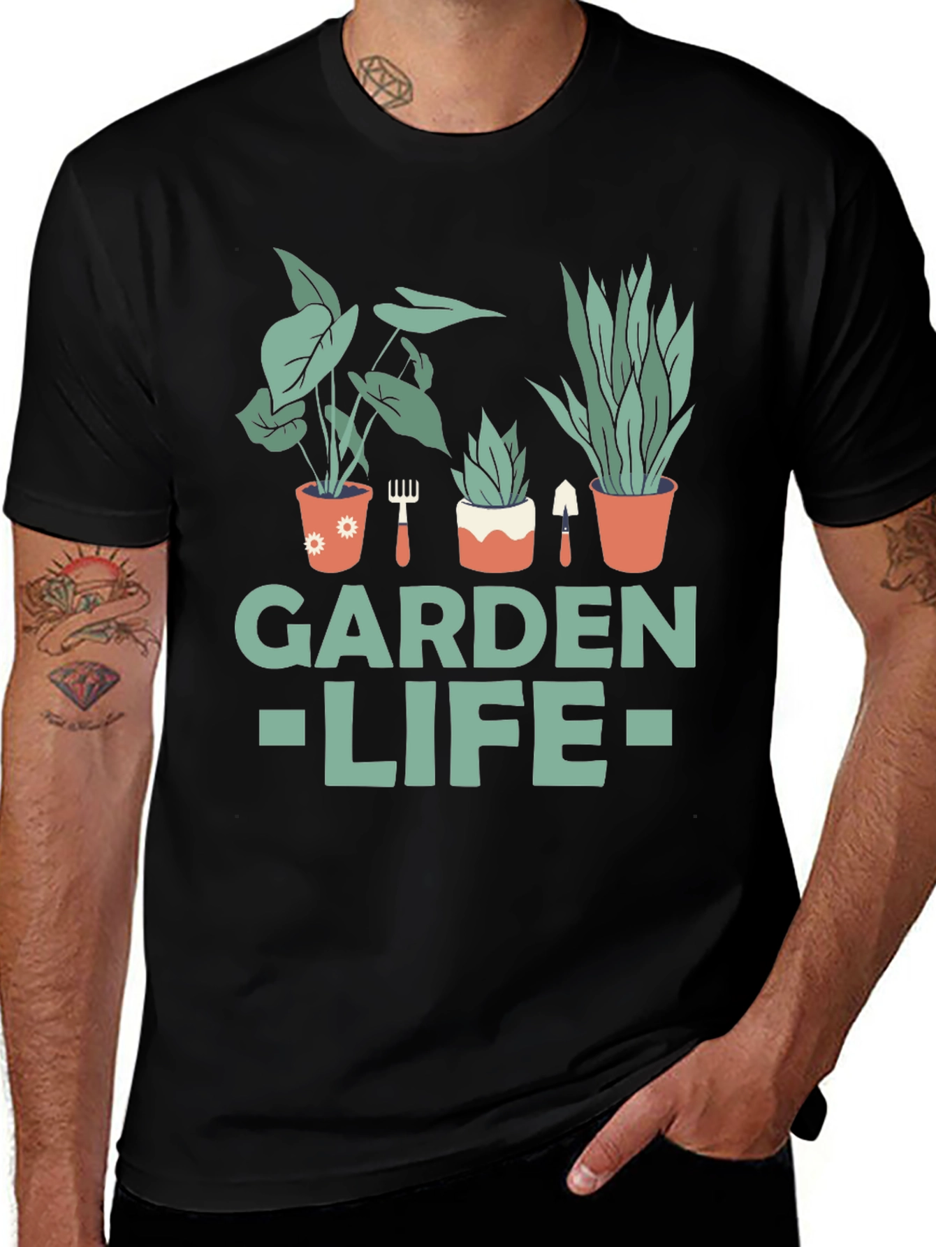 Variant 9 of Garden Life Graphic T-Shirt - Black