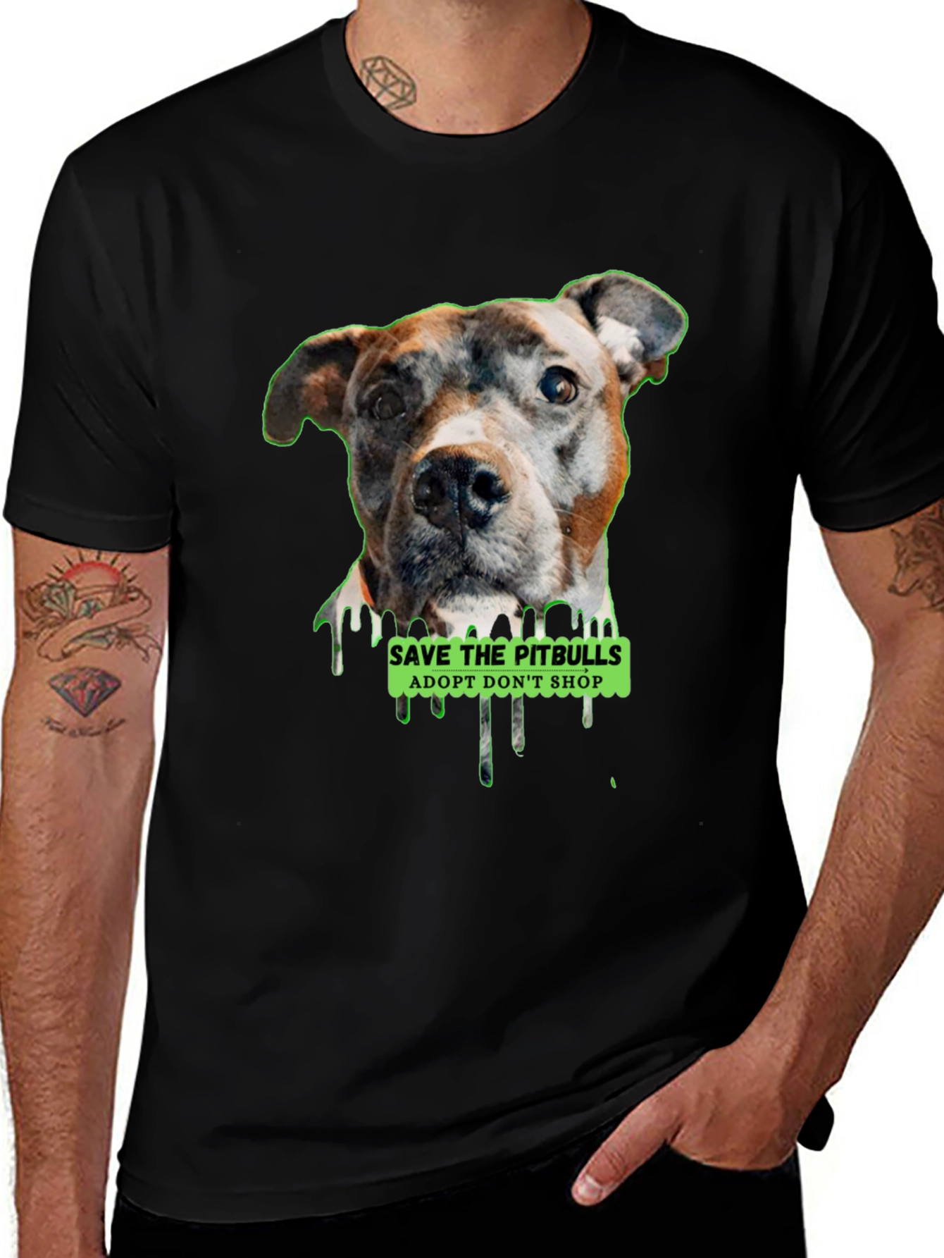 Variant 23 of Save the Pitbulls T-Shirt - Adopt Don't Shop