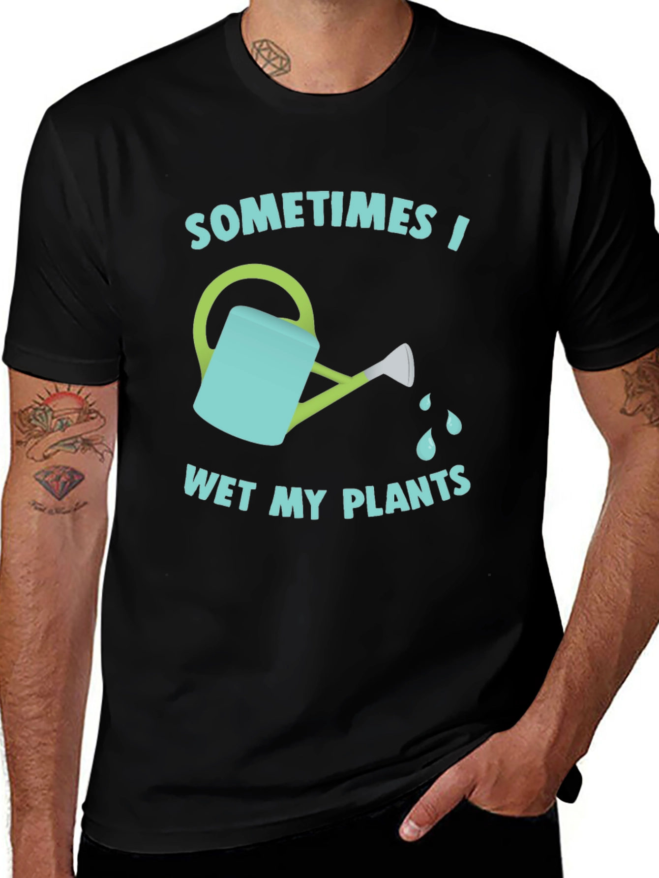 Variant 12 of Funny Gardening T-Shirt - Sometimes I Wet My Plants