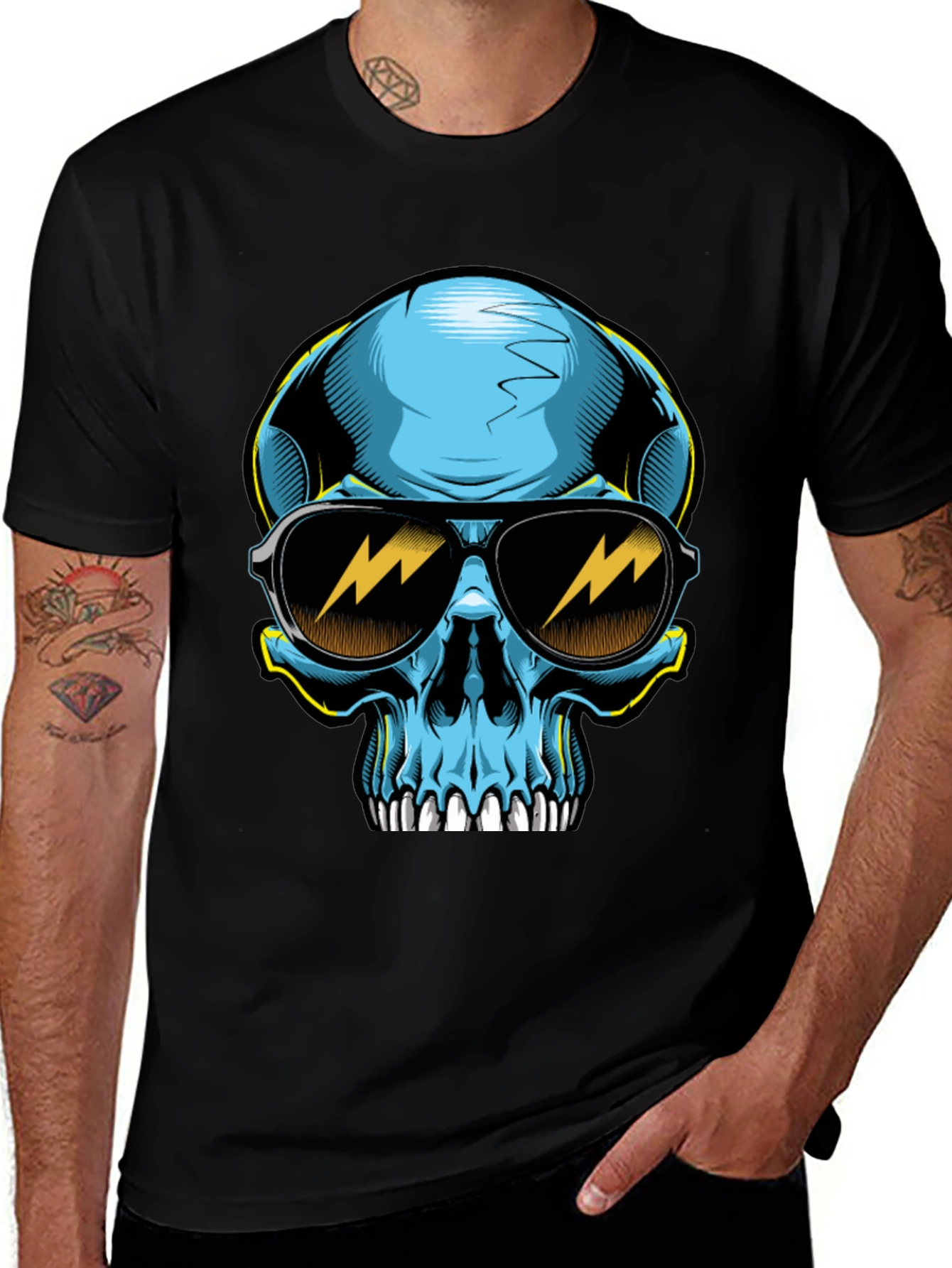 Variant 22 of Skull Graphic Tee - Sunglasses Cool