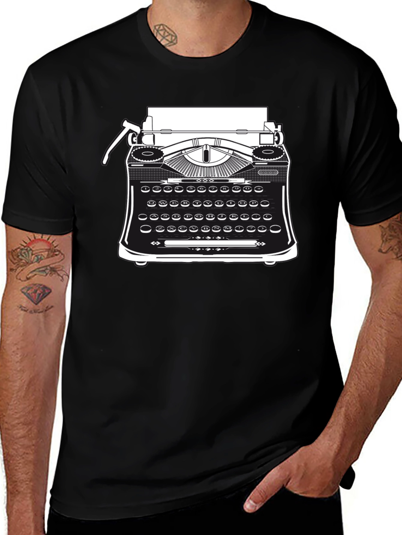 Variant 14 of Vintage Typewriter Graphic Tee - Writer's T-Shirt