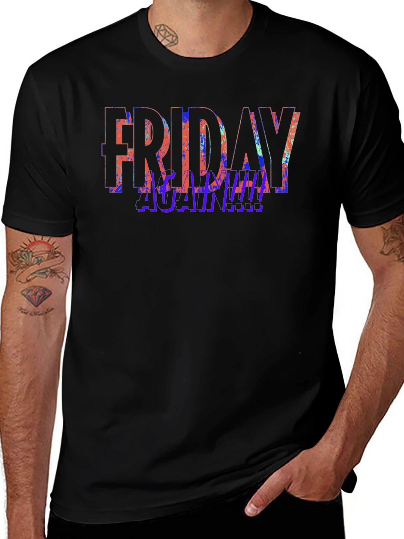 Variant 19 of Friday Again Graphic Tee - Black