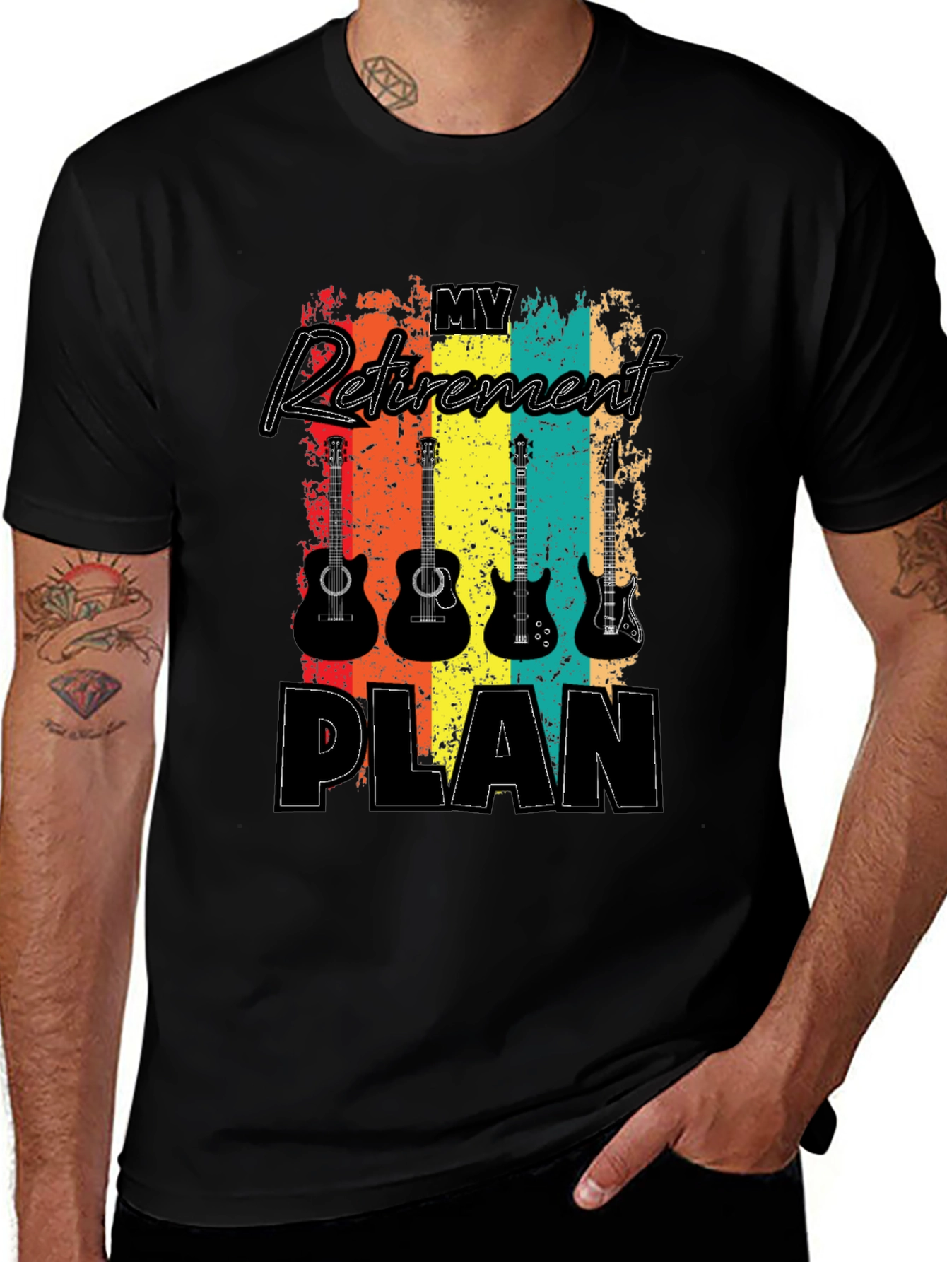Variant 2 of My Retirement Plan Guitar T-Shirt