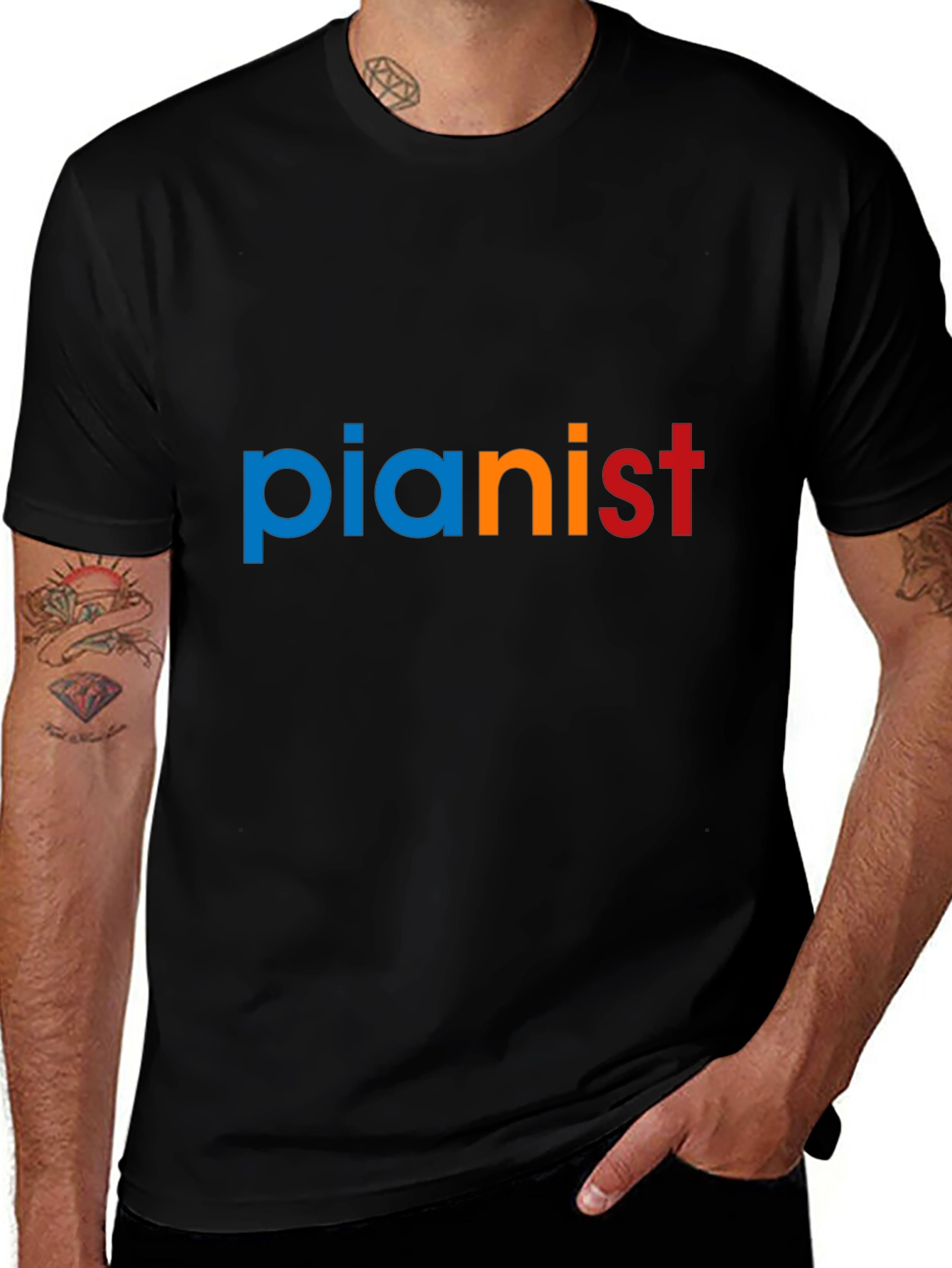 Variant 18 of Pianist Graphic Tee - Cool Music Lover Shirt