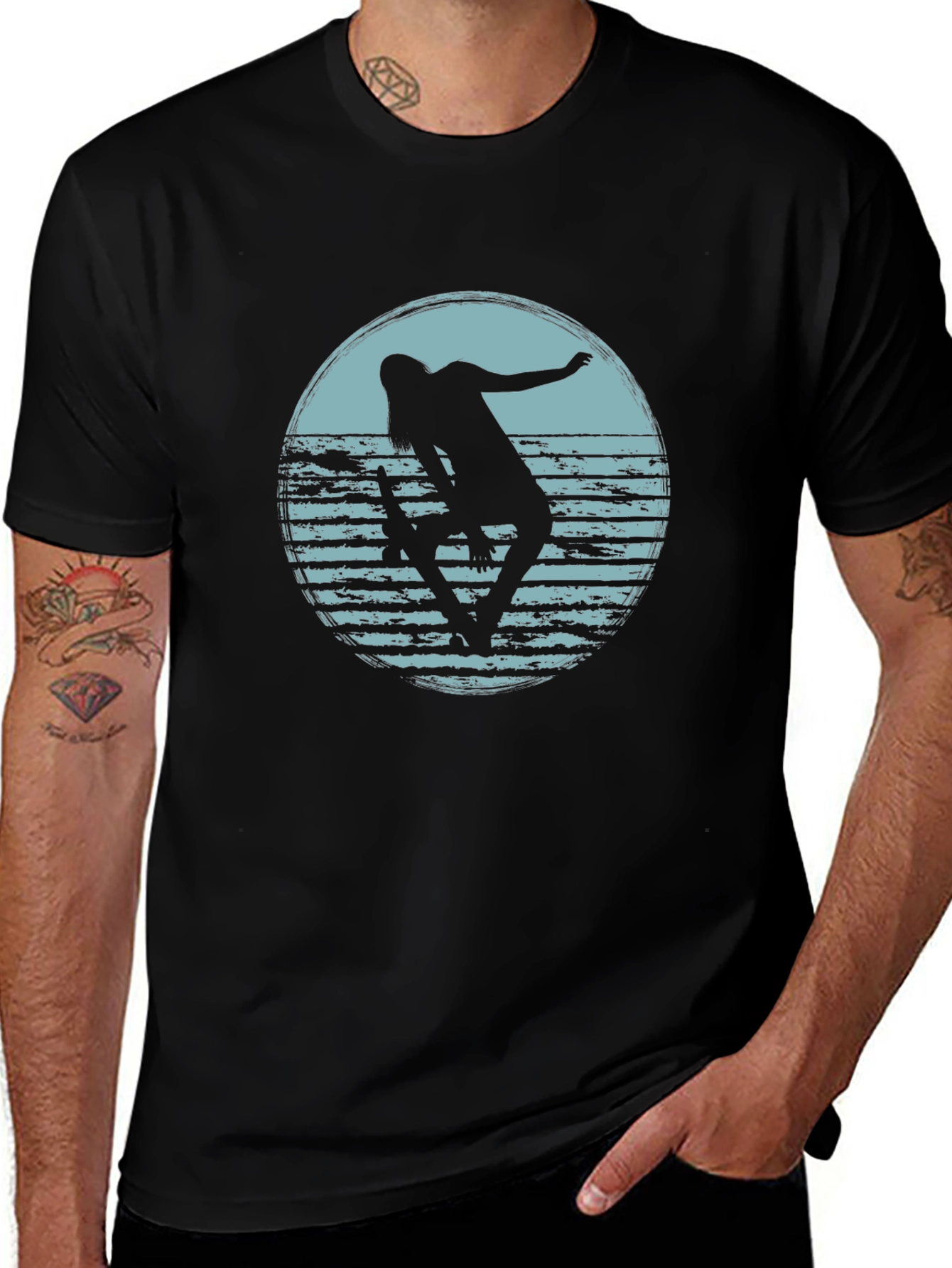 Variant 16 of Retro Skateboarder Tee - Cool Graphic T-Shirt