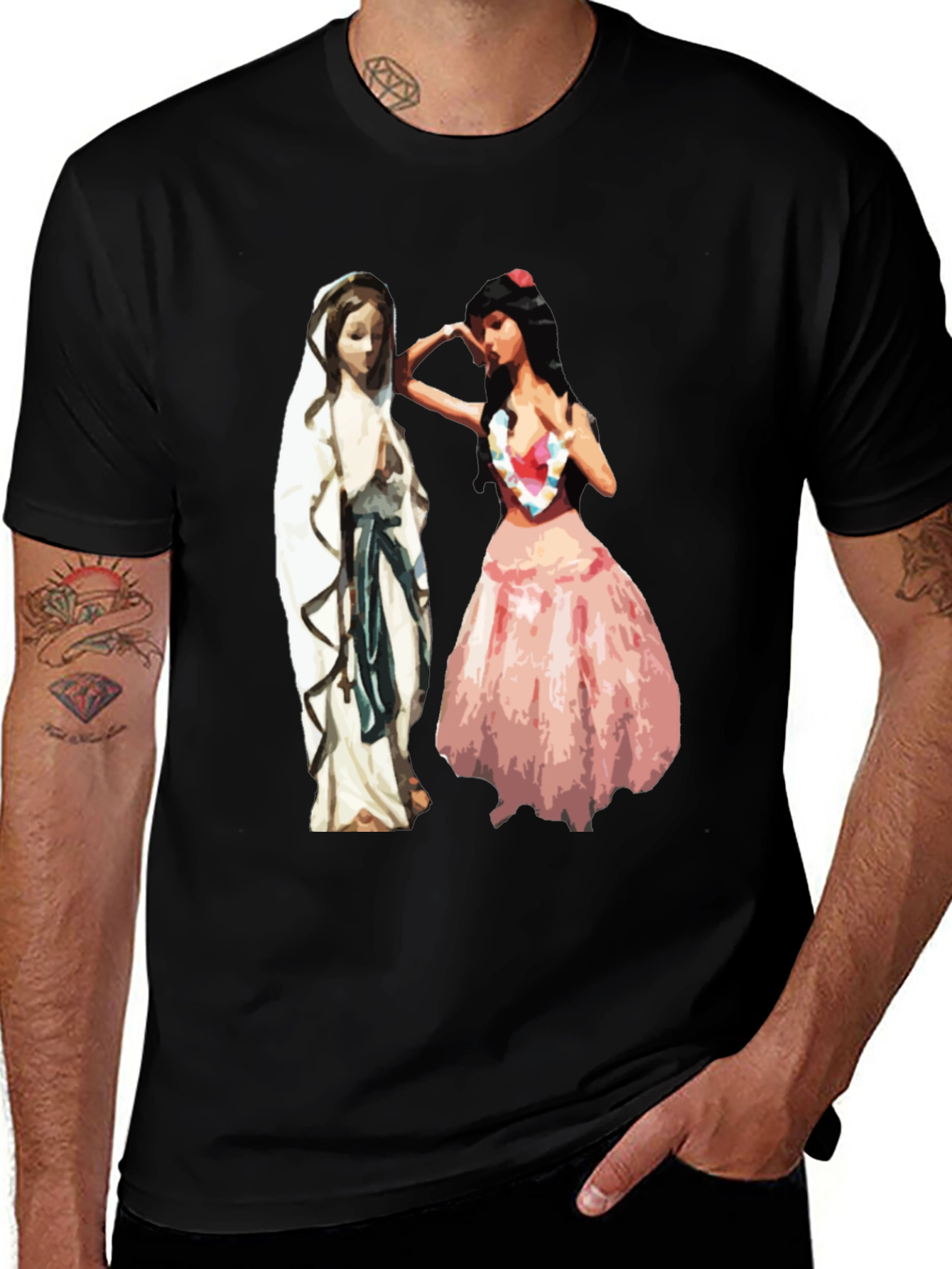 Variant 18 of Virgin Mary Hawaiian Hula Dancer Graphic T-Shirt