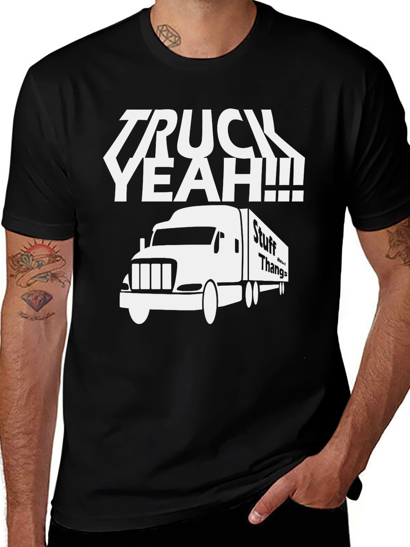 Variant 13 of Truck Yeah! Graphic Tee - Black