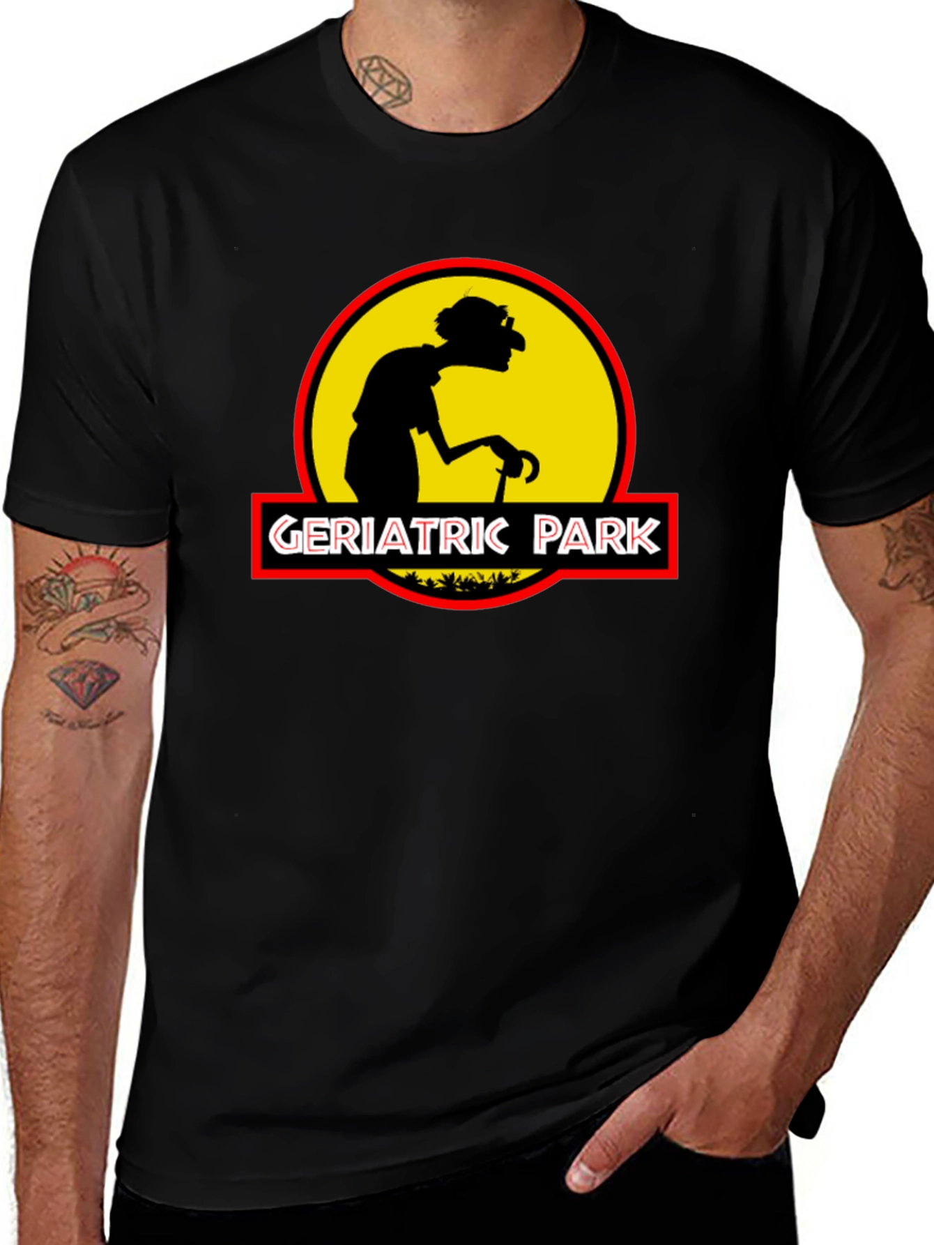 Variant 30 of Geriatric Park T-Shirt - Funny Old Age Humor Tee