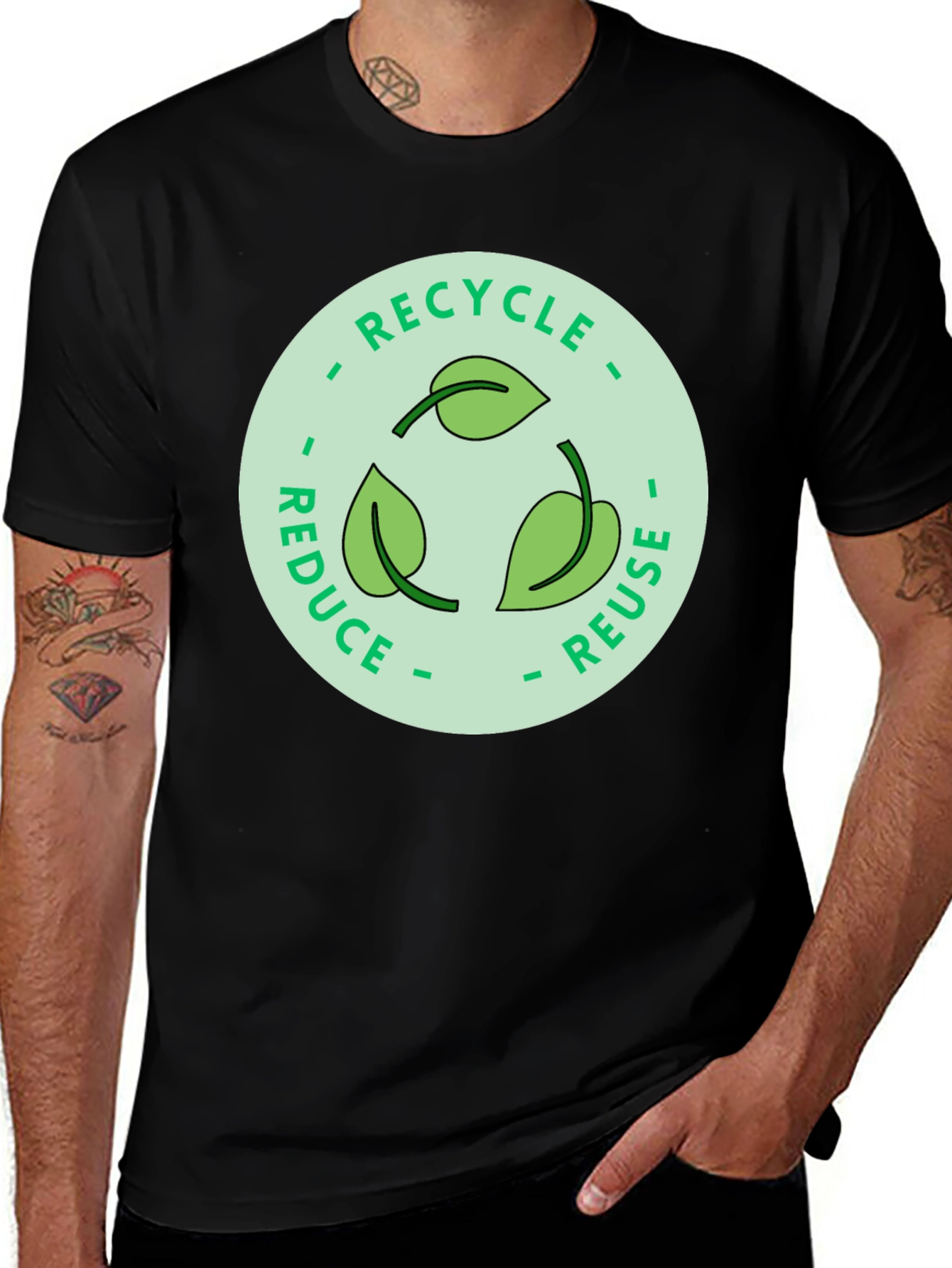 Eco-Friendly Recycle Reduce Reuse Graphic Tee