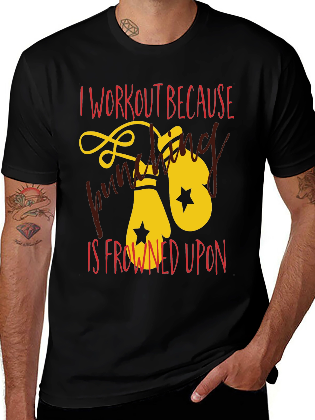 Variant 11 of Workout Boxing Gloves T-Shirt