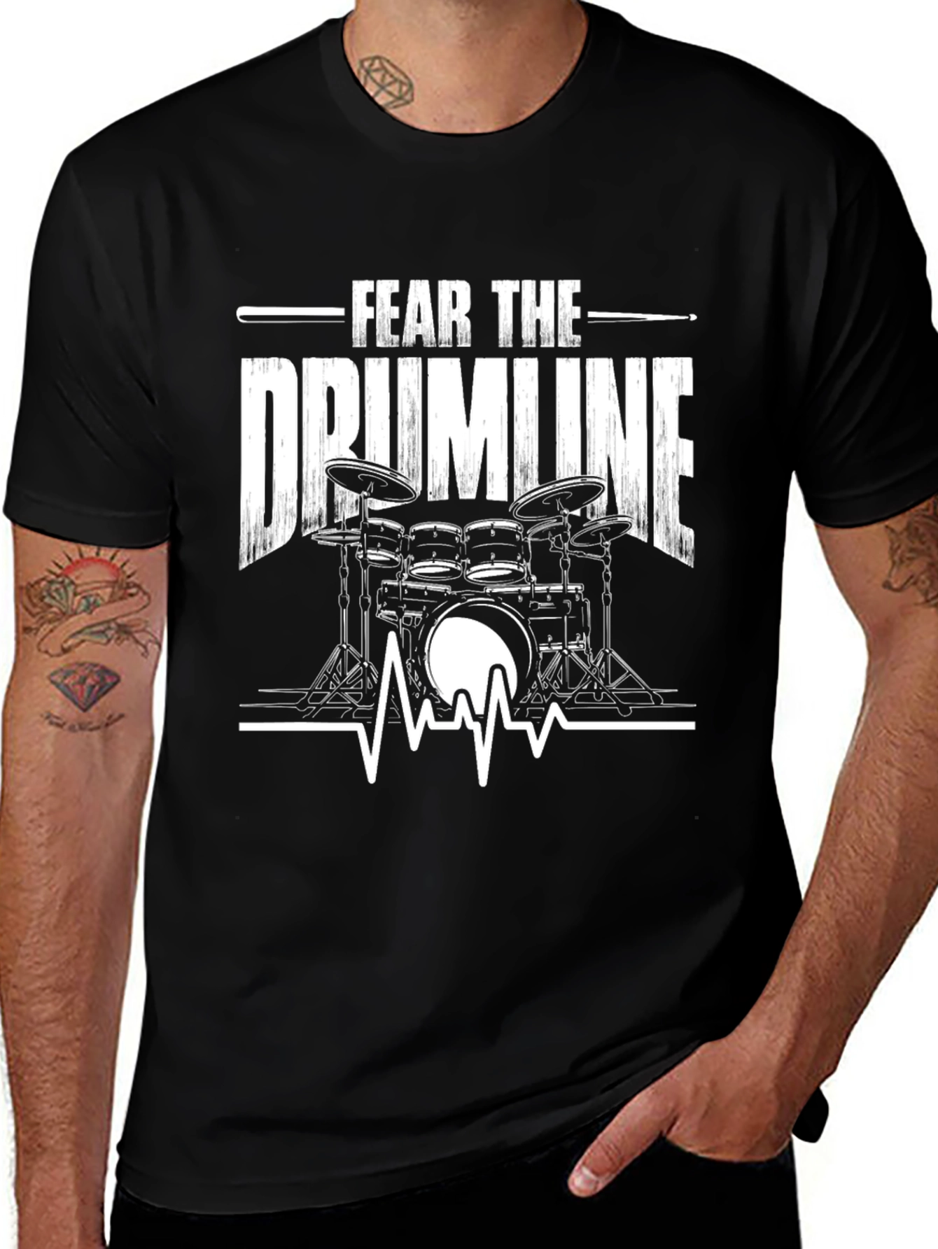 Variant 21 of Fear the Drumline Black T-Shirt