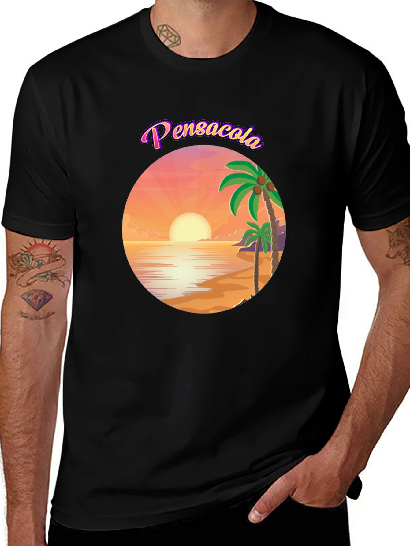 Pensacola Beach Sunset Graphic Tee